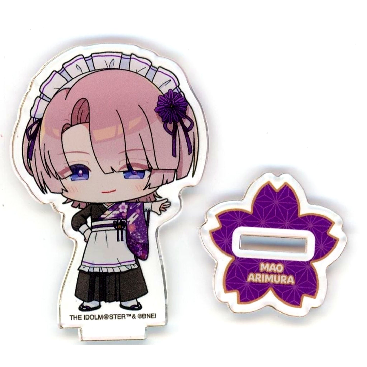 Mao Arimura Gakuen Idolmaster Nippon Gourmet Kaido Acrylic Petite Stand 05 Japanese Style Maid Ver Chibi Character Illustration [USED]
