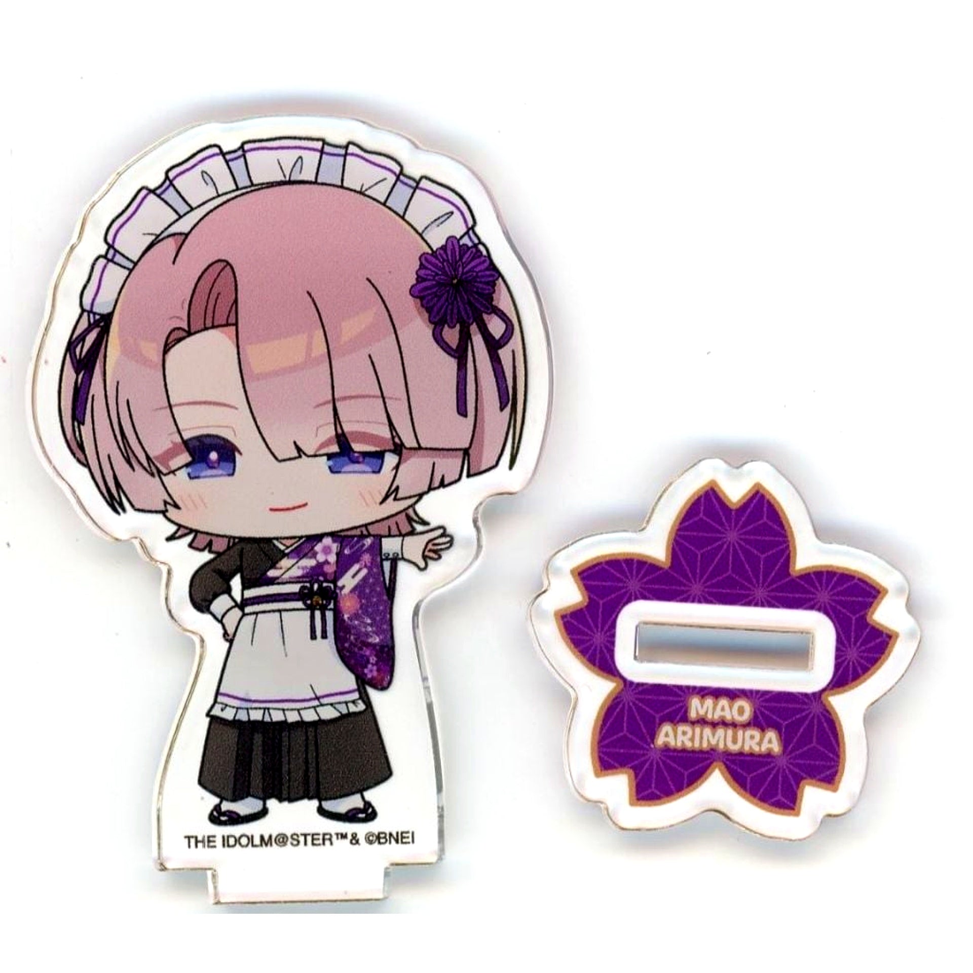 Mao Arimura Gakuen Idolmaster Nippon Gourmet Kaido Acrylic Petite Stand 05 Japanese Style Maid Ver Chibi Character Illustration [USED]