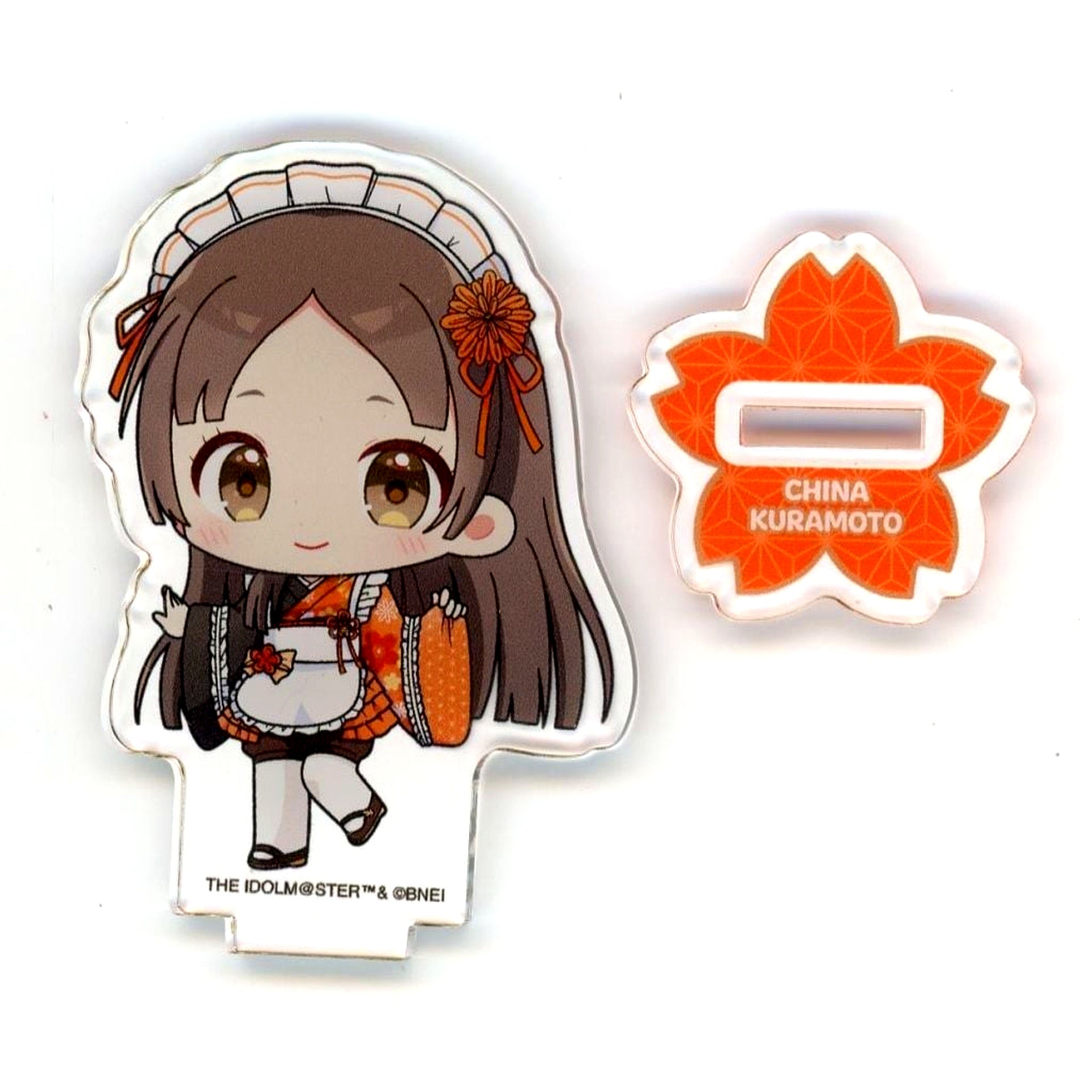 China Kuramoto Gakuen Idolmaster Acrylic Petit Stand 05 Kimono Maid Ver. Nippon Gourmet Kaido Mini Character [USED]