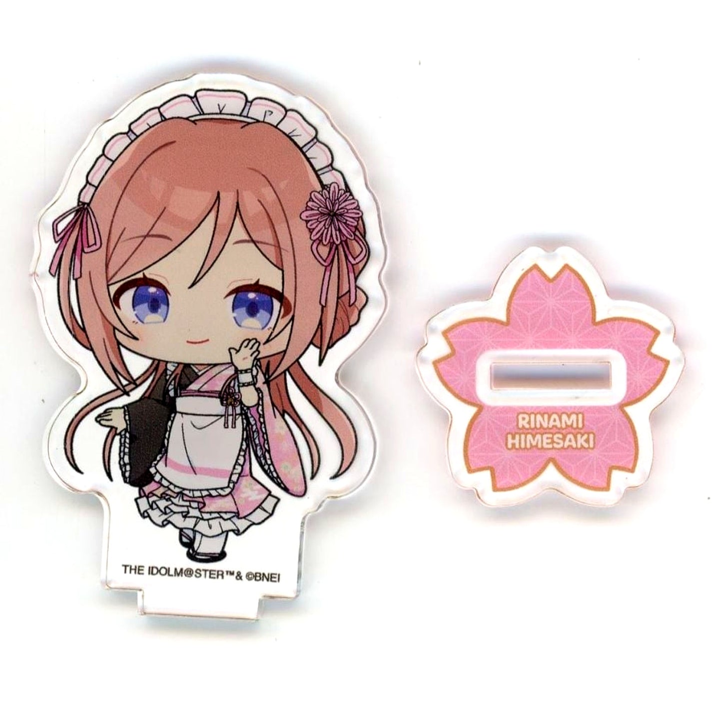 Rinami Himesaki Gakuen Idolmaster Acrylic Petit Stand 05 Kimono Maid Ver. Nippon Gourmet Kaido Mini Character [USED]