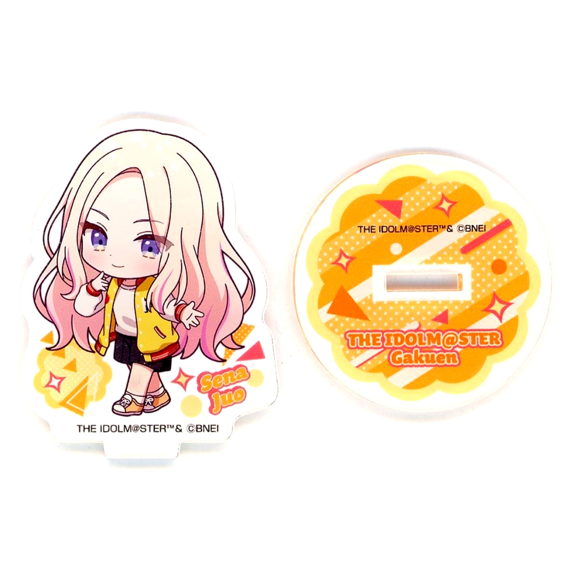 Sena Juo Gakuen Idolmaster Dodecamin Campaign PET 500ml Lottery Course Winner Original Mini Acrylic Stand [USED]