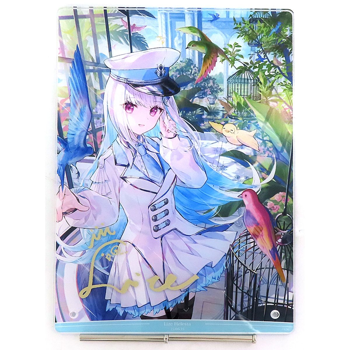 Lize Helesta B5 Acrylic Panel Foil-Pressed Duplicate Autograph Virtual YouTuber Nijisanji Birthday 2025 Bundle Bonus [USED]