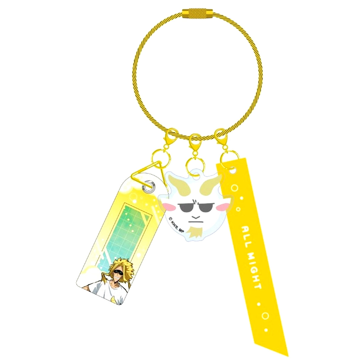 All Might My Hero Academia Name Tag Keychain Animal Beach Ball Ver. [USED]