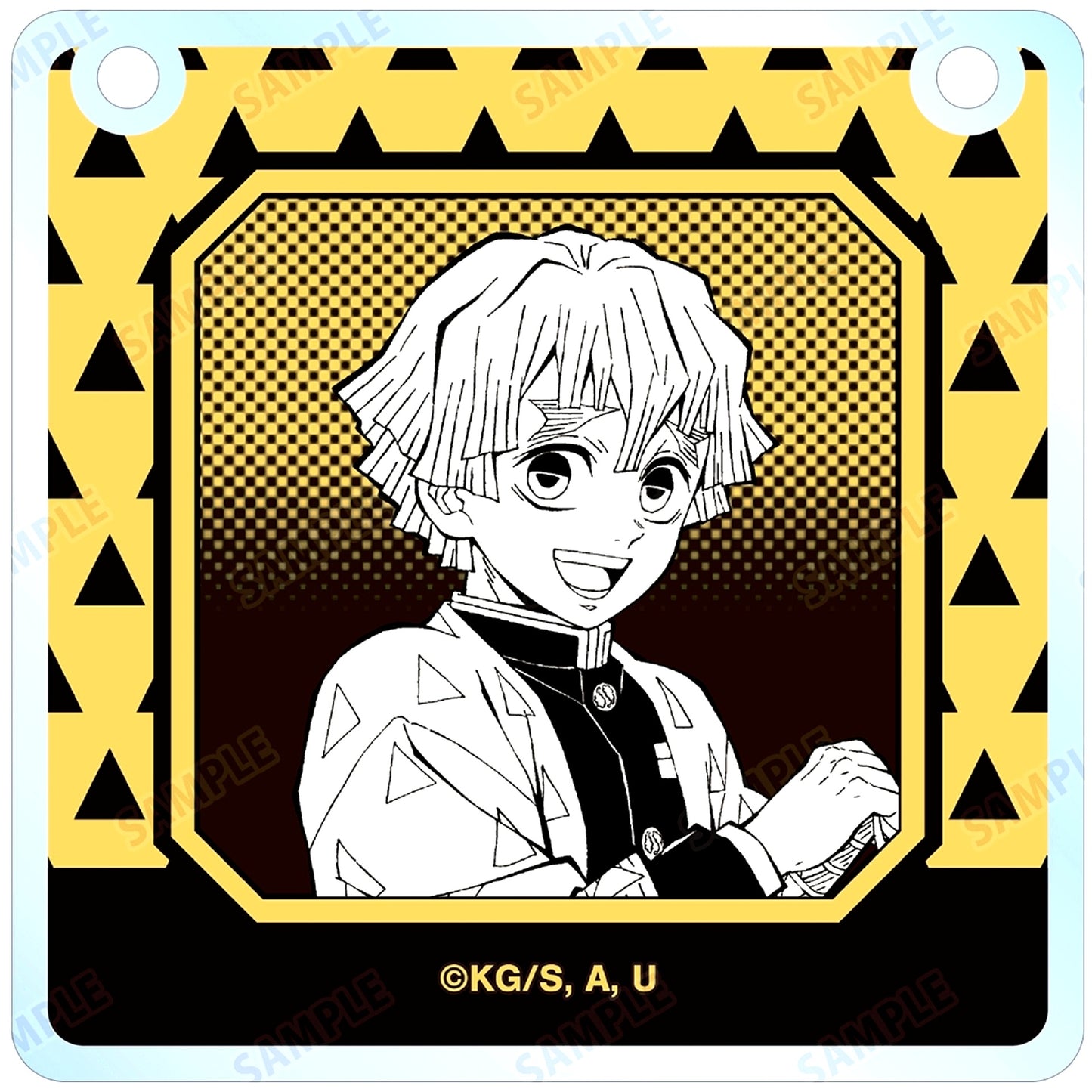 Zenitsu Agatsuma Demon Slayer Kimetsu no Yaiba Trading Acrylic Door Plate Style Charm [USED]