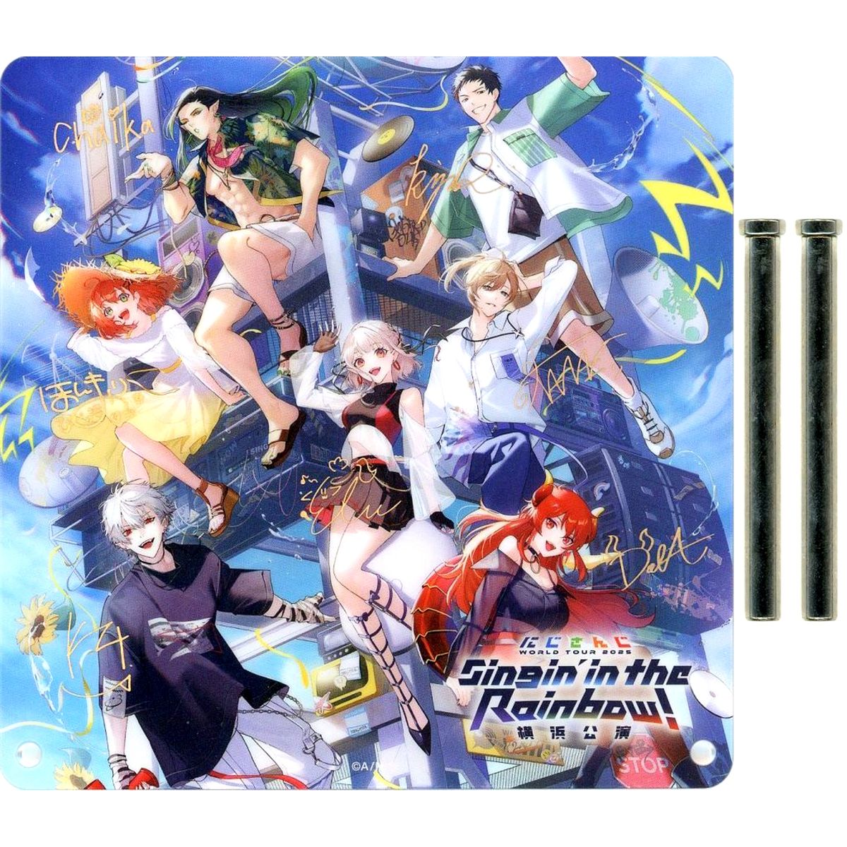 Group Virtual YouTuber Nijisanji Mini Acrylic Panel NIJISANJI WORLD TOUR 2025 Singin' in the Rainbow! Yokohama Venue Exclusive Purchase Bonus [USED]