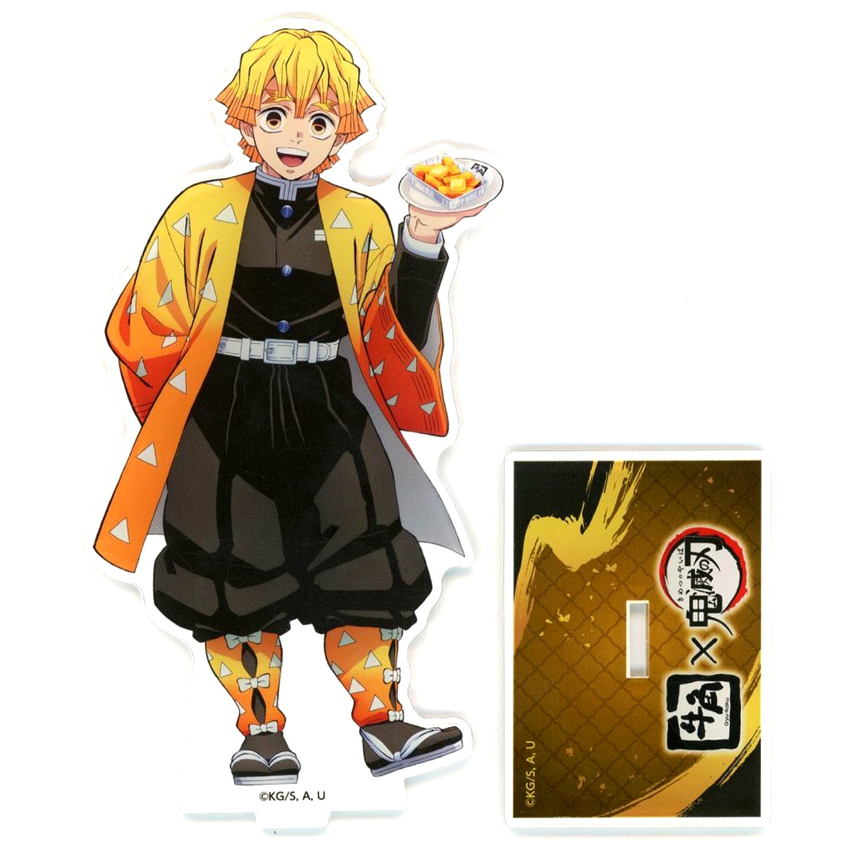Zenitsu Agatsuma ufotable Illustration Original Acrylic Stand Gyukaku x Demon Slayer Yakiniku Zen Shuchu Campaign Tanjiro and Hashira Gathering Arc Set Menu Order Limited [USED]