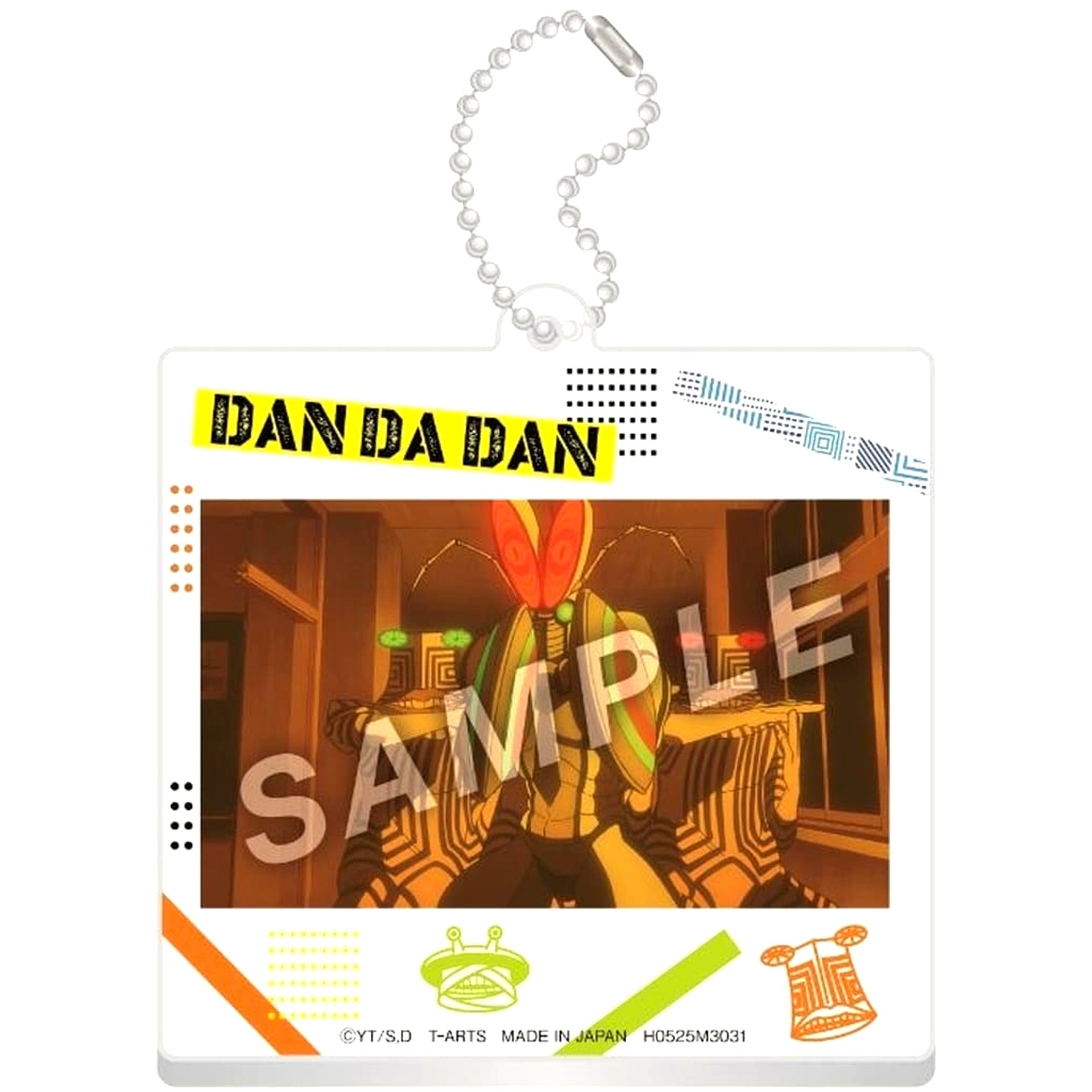 Dandadan Dover Demon and Serpo Alien Scene Photo Trading Acrylic Keychain [USED]