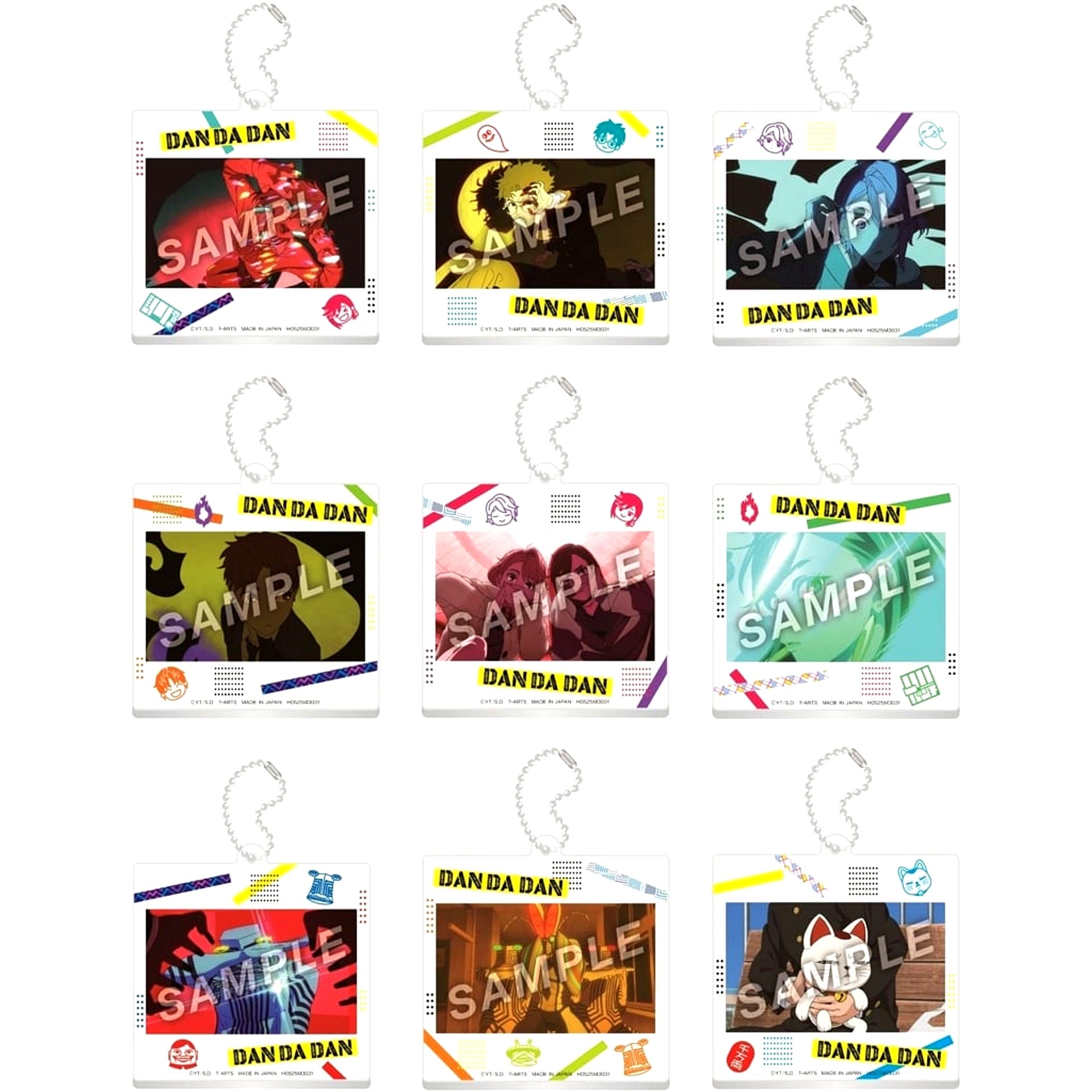 Dandadan Scene Photo Trading Acrylic Keychain Set of 9 [USED]