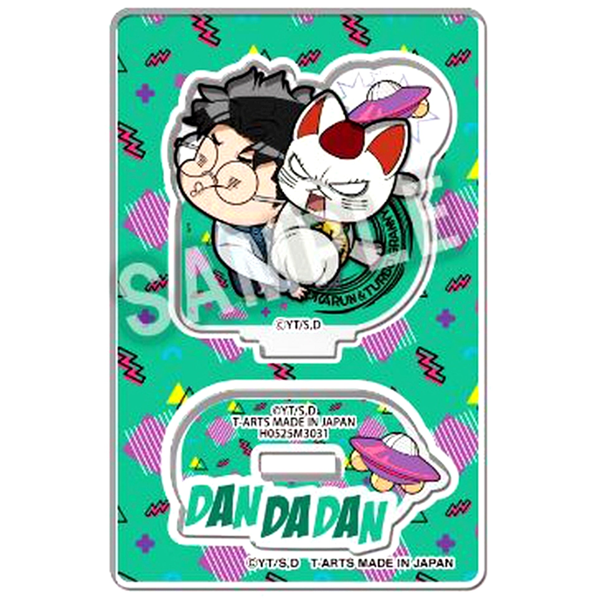 Okarun & Turbo Granny (Lucky Cat) Deforme Dandadan Trading Acrylic Stand [USED]