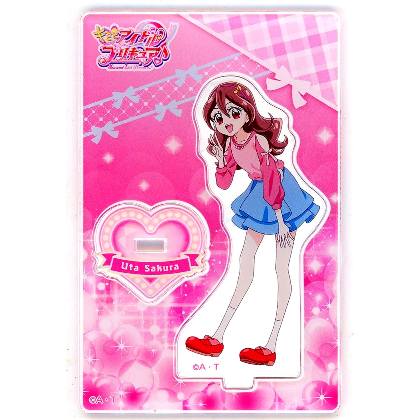 Uta Sakura Casual Clothes Leaning Forward Kimi to Idol Precure Mini Acrylic Stand Vol.1 [USED]