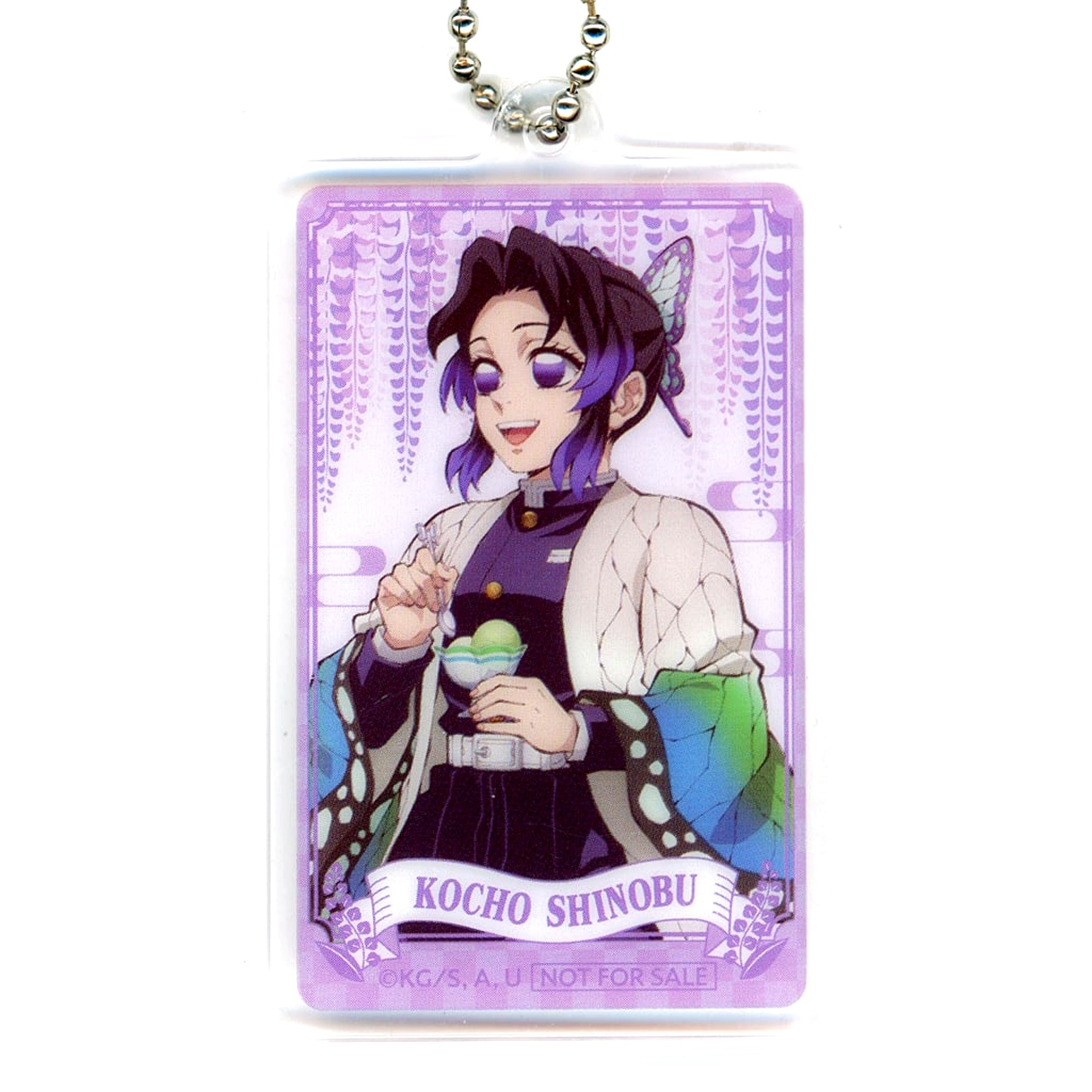 Shinobu Kocho Demon Slayer Original Acrylic Charm FamilyMart Campaign Famima de Tanjiro-tachi to Hitoyasumi Eligible Snack Purchase Bonus [USED]