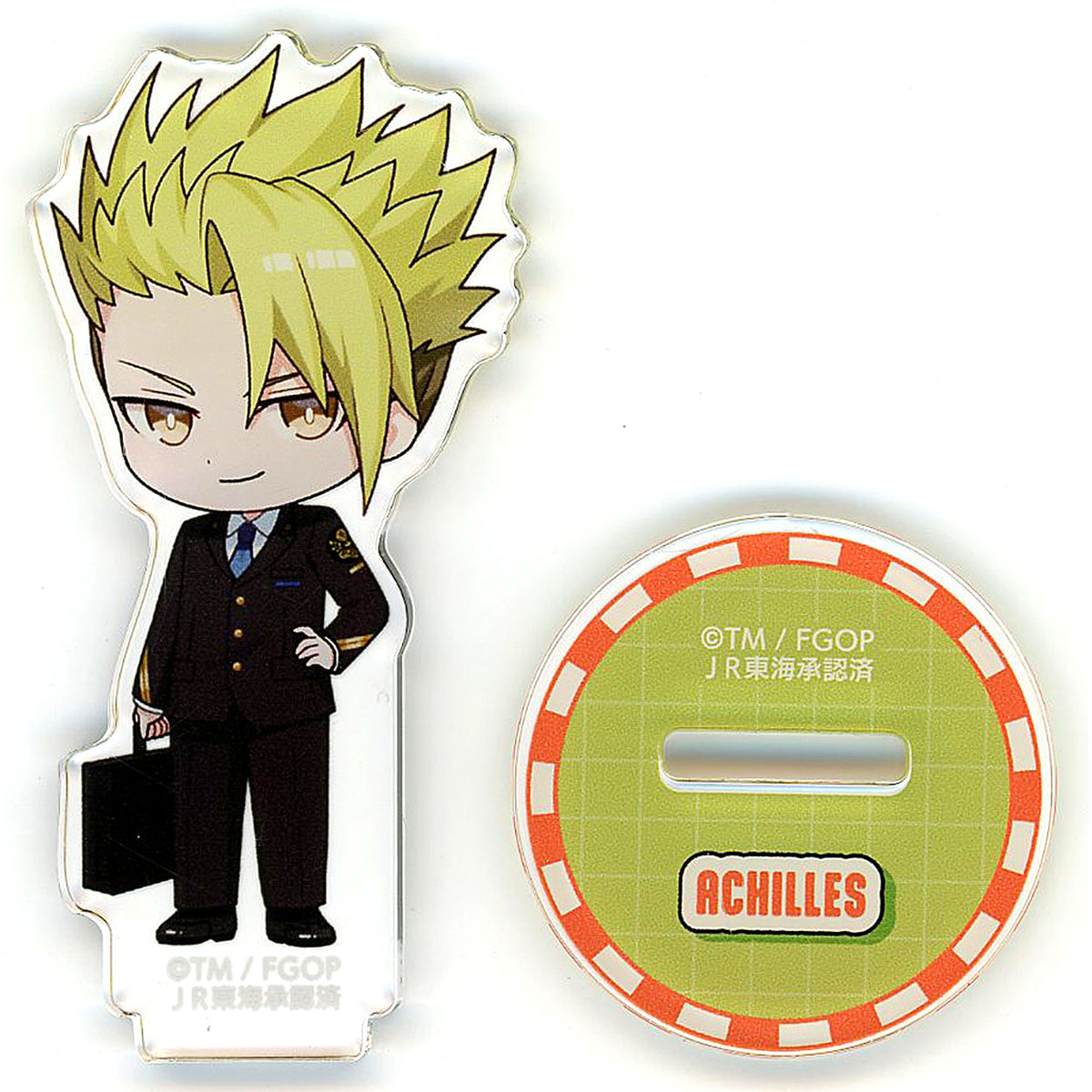 Rider/Achilles Trading Chibi Oshi Tabi Collabo Ver. Fate/Grand Order Grand Journey Miryoku Tankyu Toshi Nagoya Acrylic Stand [USED]