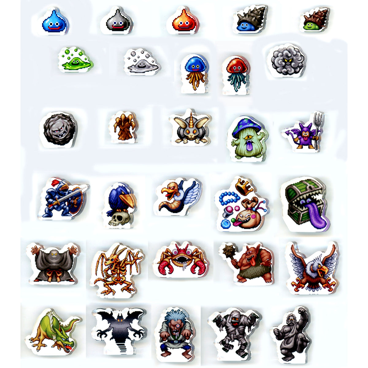 Set of 30 Dragon Quest Dot Monsters Mini Acrylic Block Collection [USED]
