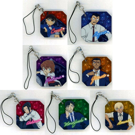 Set of 7 Detective Conan Jewel Acrylic Strap Vol.2 Capsule Toy Ver. [USED]