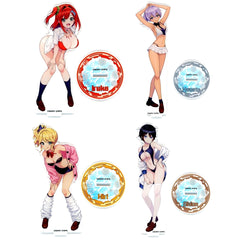 Set of 4 C Prize Acrylic Stand WEB Kuji Dolphin Wave 1st WAVE. [USED]