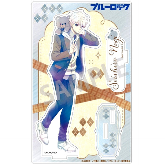 Seishiro Nagi Teddy Bear Kamiani TOUCH Blue Lock Acrylic Stand [USED]