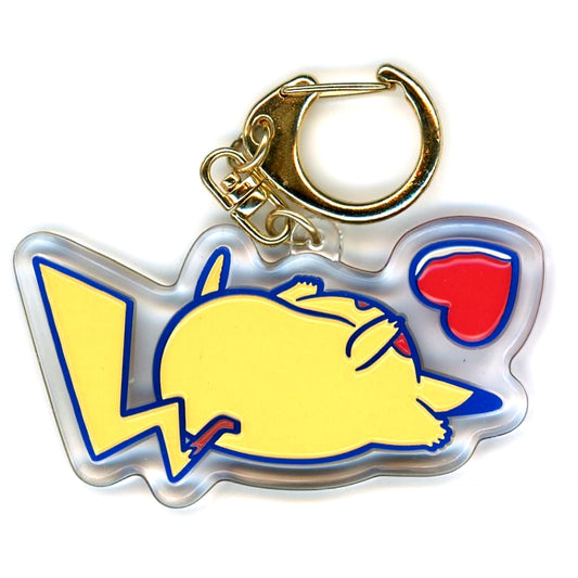 Pikachu Lying Down Pokemon Acrylic Keychain Collection Pikachu Diner Pokemon Center Ltd [USED]