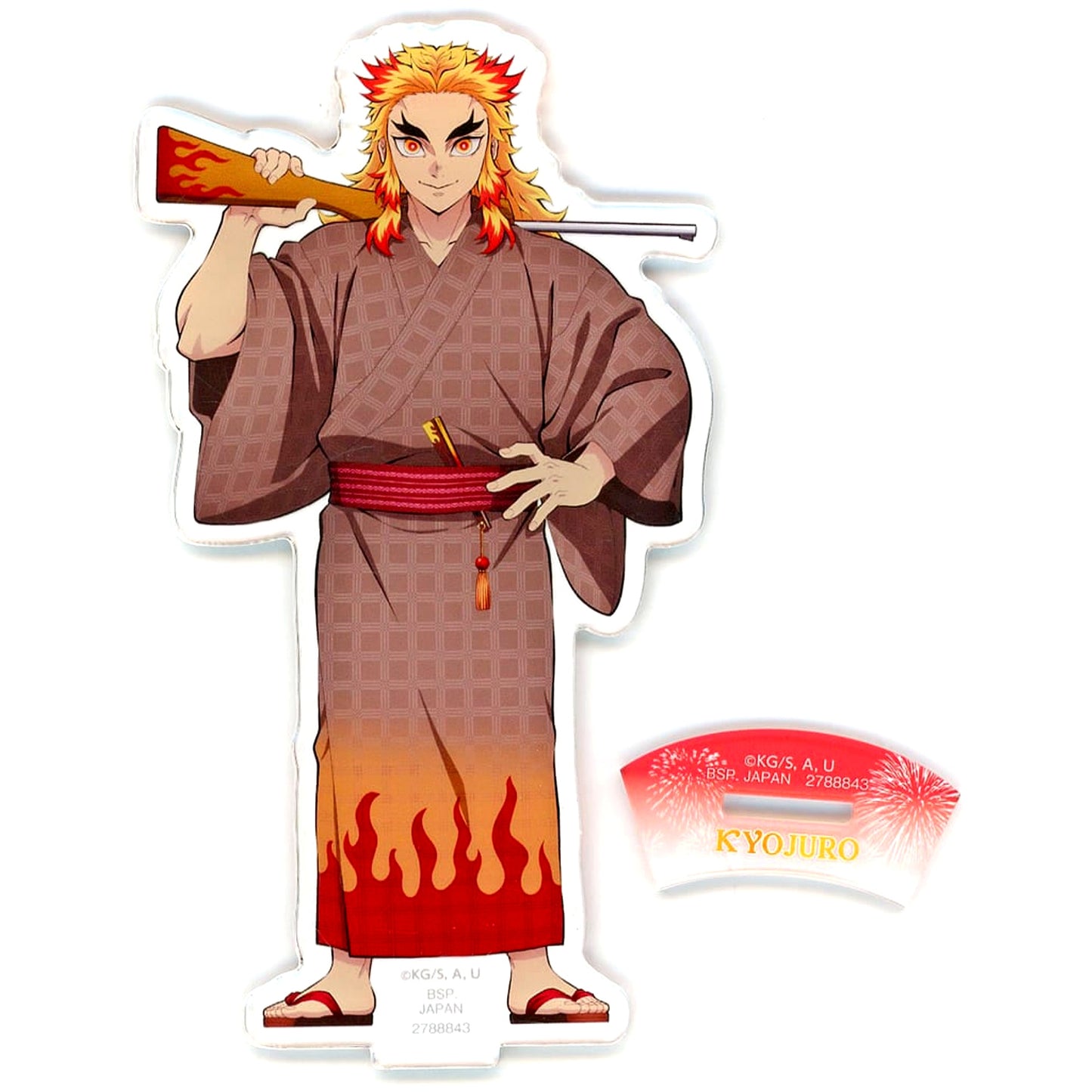 Kyojuro Rengoku Demon Slayer: Kimetsu no Yaiba Acrylic Plate with Stand Demon Slayer Chapter 7 in Namco [USED]