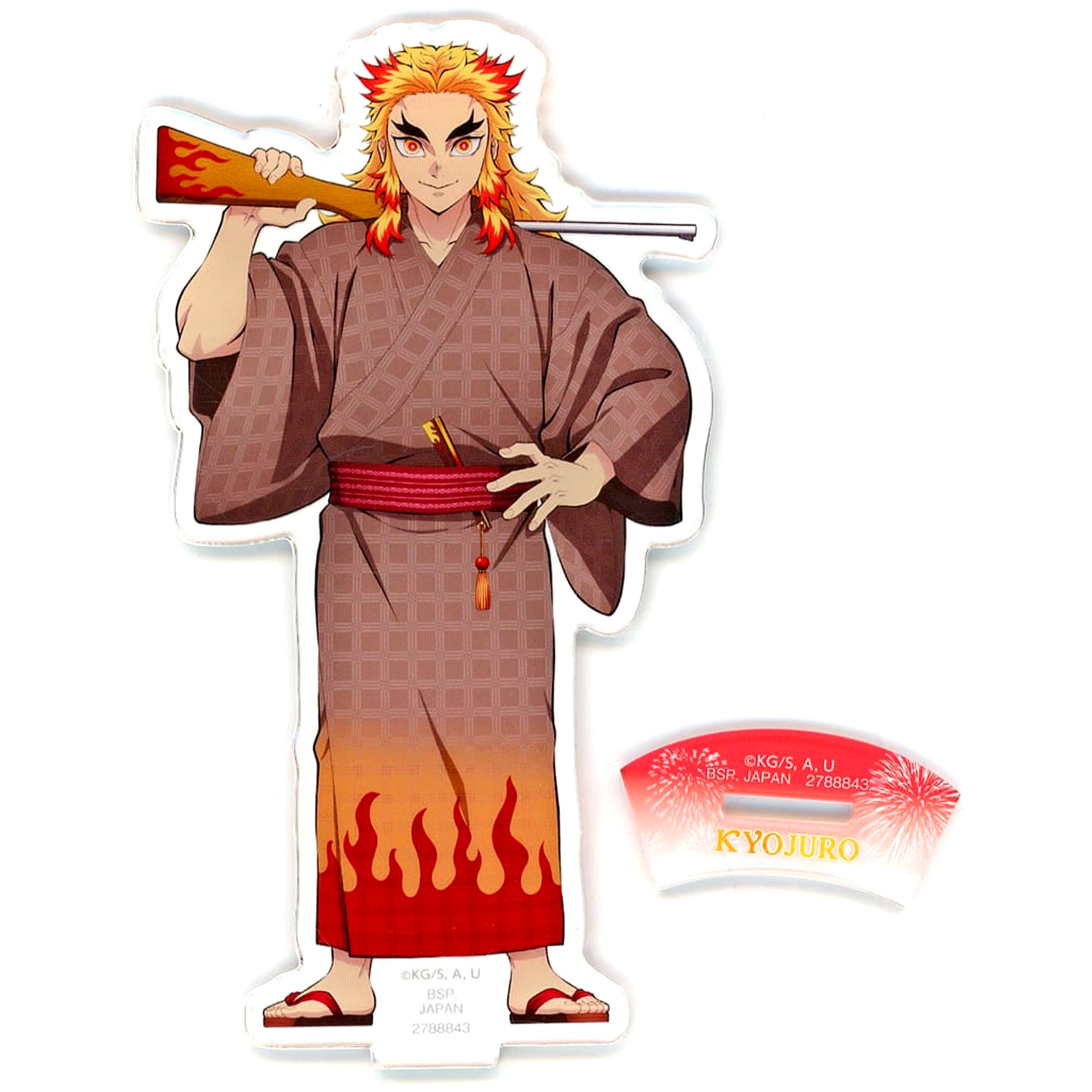Kyojuro Rengoku Demon Slayer: Kimetsu no Yaiba Acrylic Plate with Stand Demon Slayer Chapter 7 in Namco [USED]