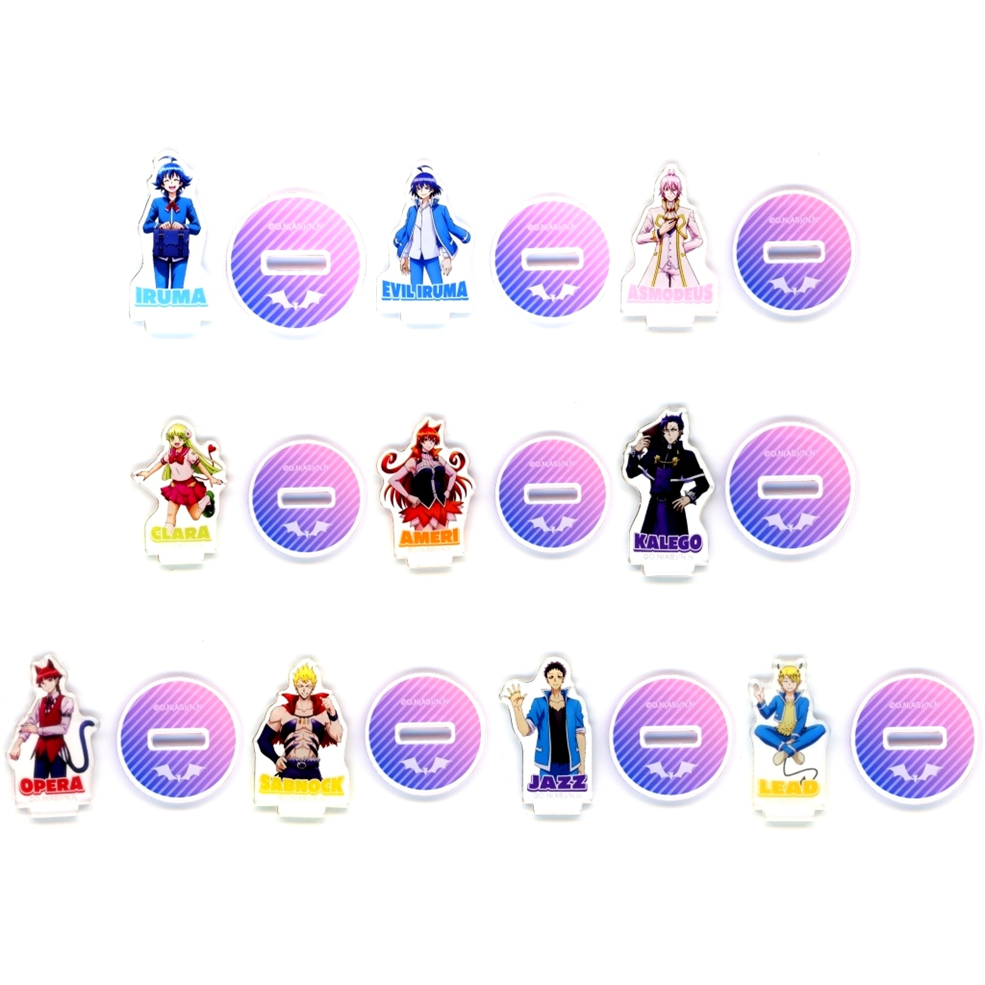 Set of 10 Welcome to Demon School! Iruma-kun POP UP SHOP in TOWER RECORDS Vol.2 Trading Mini Acrylic Stand [USED]