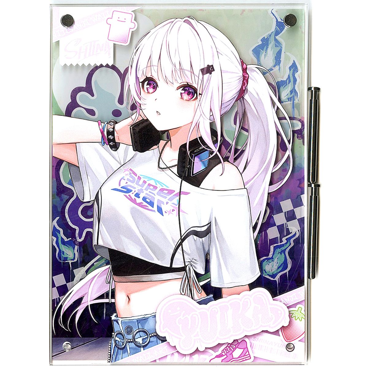 Shiina Yuika 2-Layer Acrylic Panel DMM Scratch! Virtual YouTuber Nijisanji WALL ART Scratch Prize A-5 [USED]