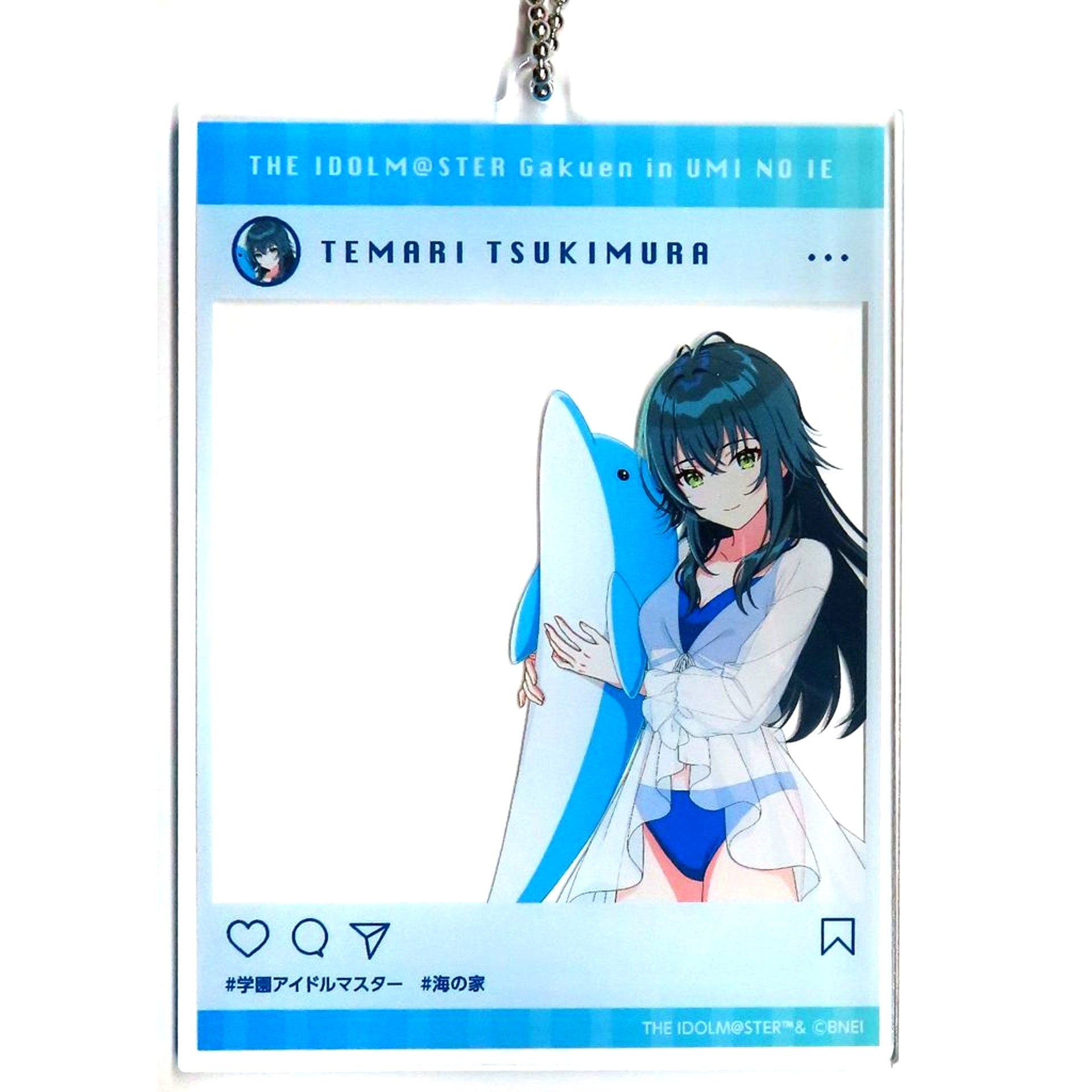 Temari Tsukimura SNS Style Acrylic Keychain Gakuen Idolmaster in Sweets Paradise Beach House [USED]