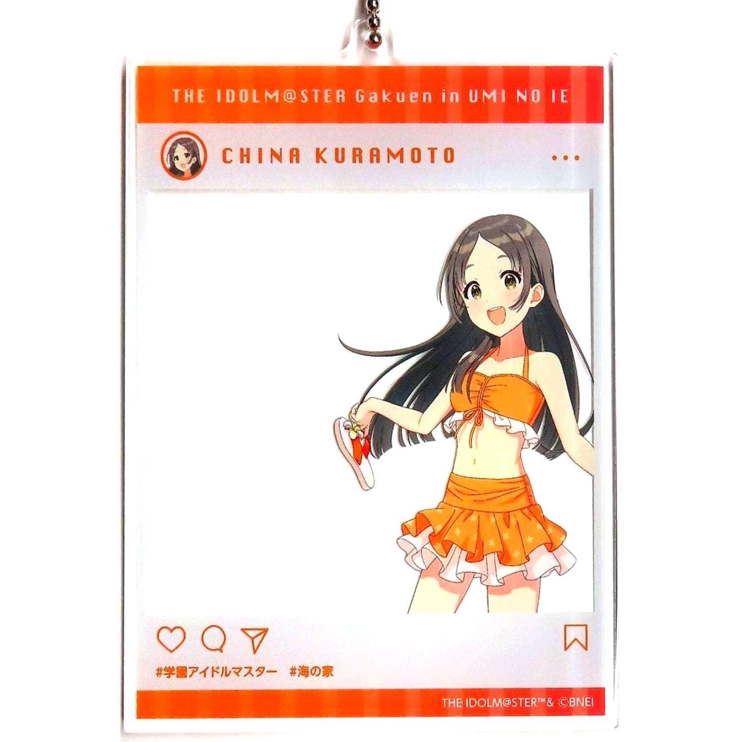 China Kuramoto SNS Style Acrylic Keychain Gakuen Idolmaster in Sweets Paradise Beach House [USED]