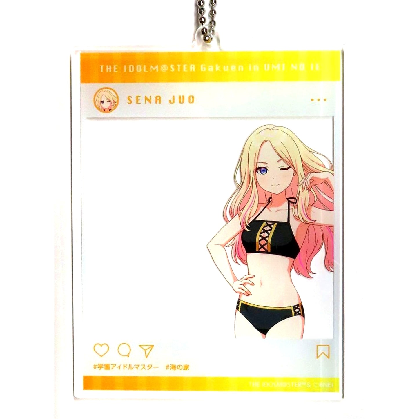 Sena Juo Gakuen Idolmaster SNS Style Acrylic Keychain in SWEETS PARADISE Umi no Ie [USED]