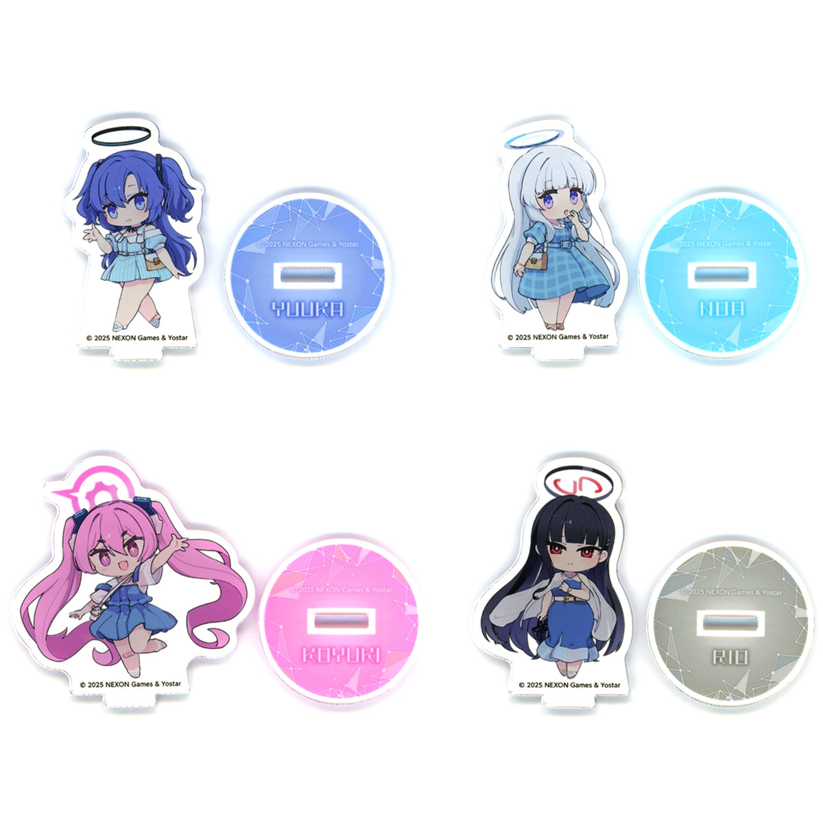 Set of 4 Blue Archive x Lawson Trading Mini Acrylic Stand [USED]