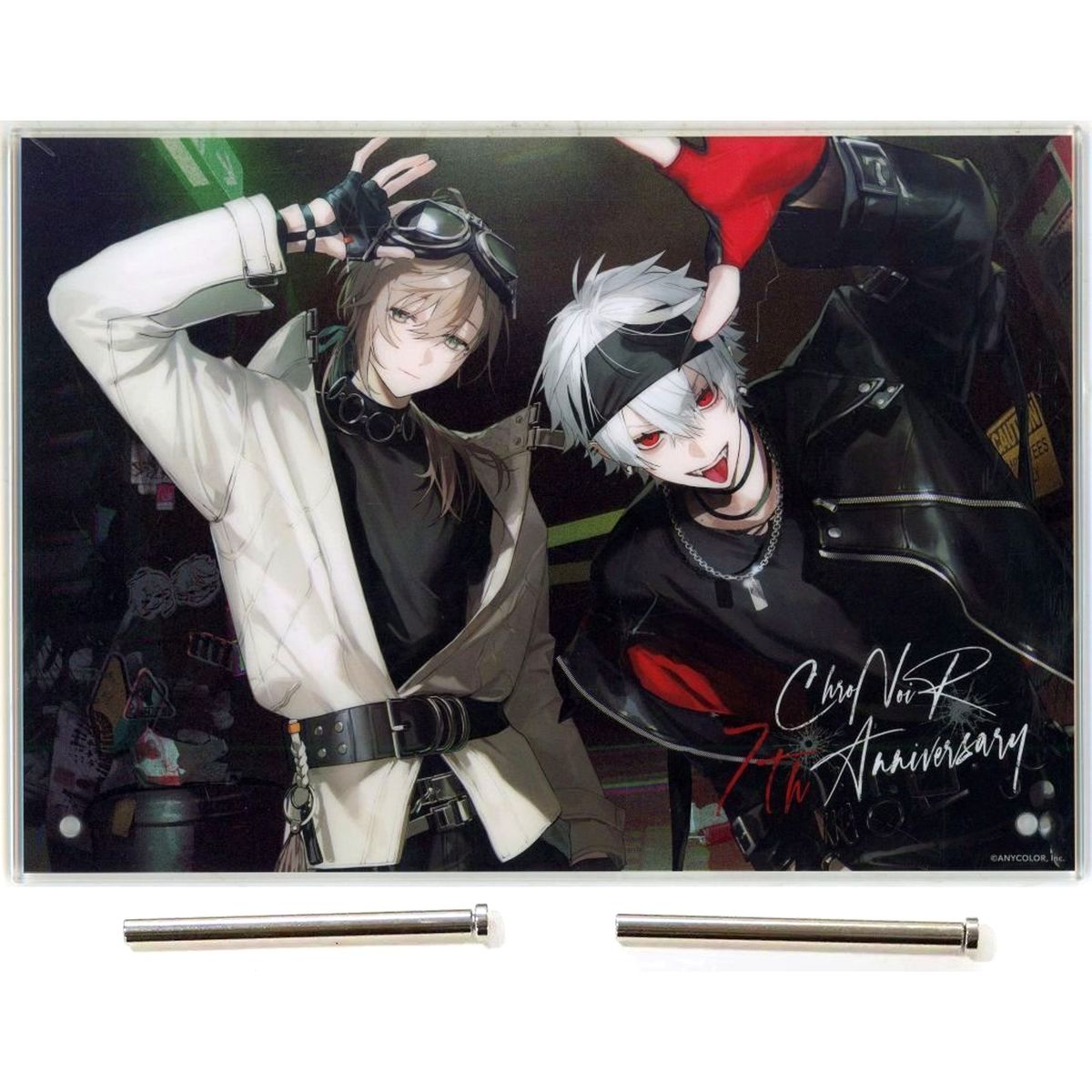 ChroNoiR Hands Raised Metallic Acrylic Panel Ver. B Virtual YouTuber Nijisanji 7th Anniversary [USED]