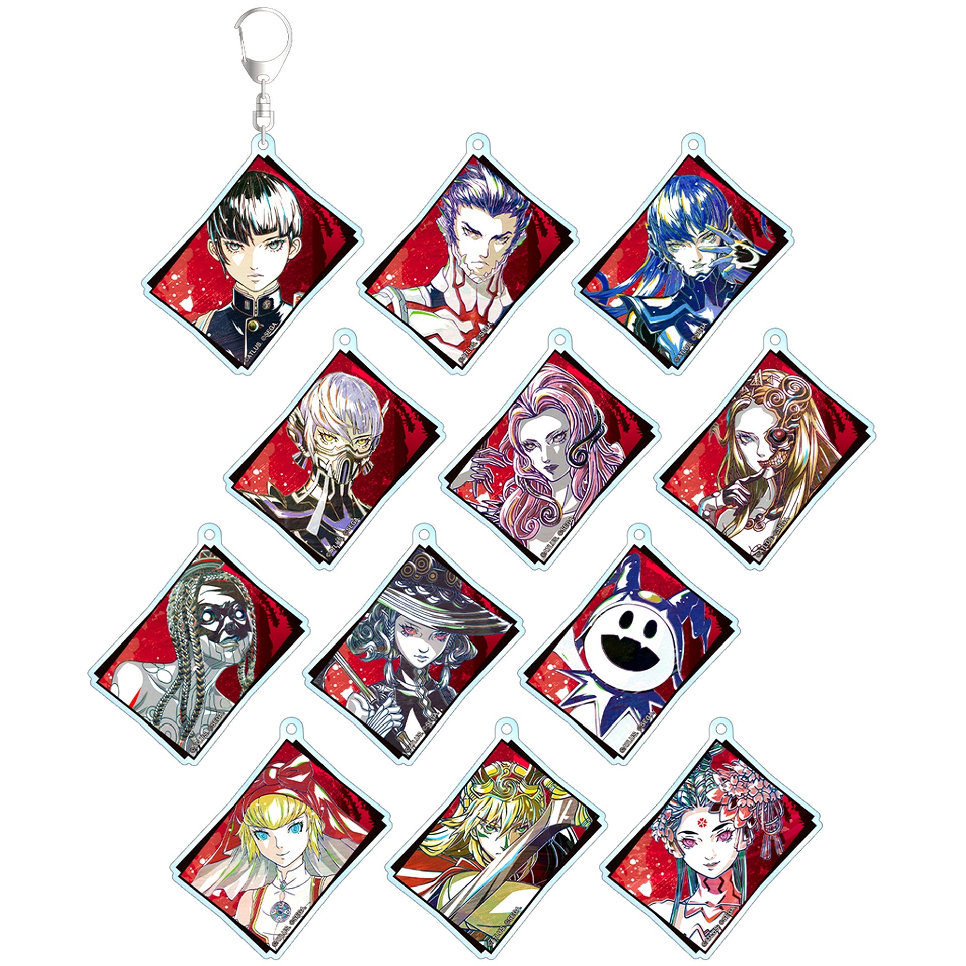 Set of 12 Shin Megami Tensei V Vengeance Trading Ani-Art Acrylic Keychain [USED]