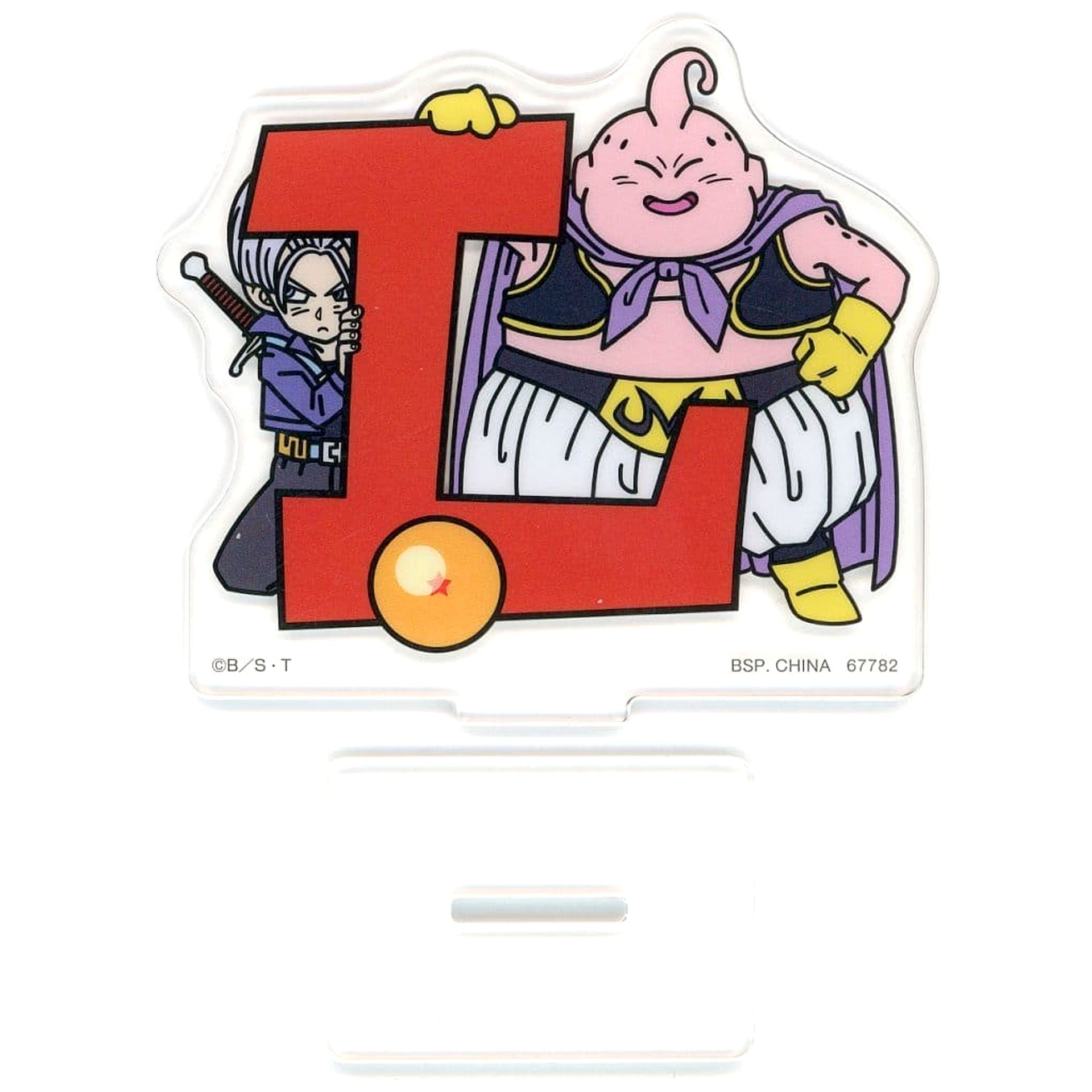 Dragon Ball Ichiban Kuji Assemble Collection Son Goku Boyhood Arc Prize H Acrylic Stand Trunks & Majin Buu Acrylic Stands [USED]