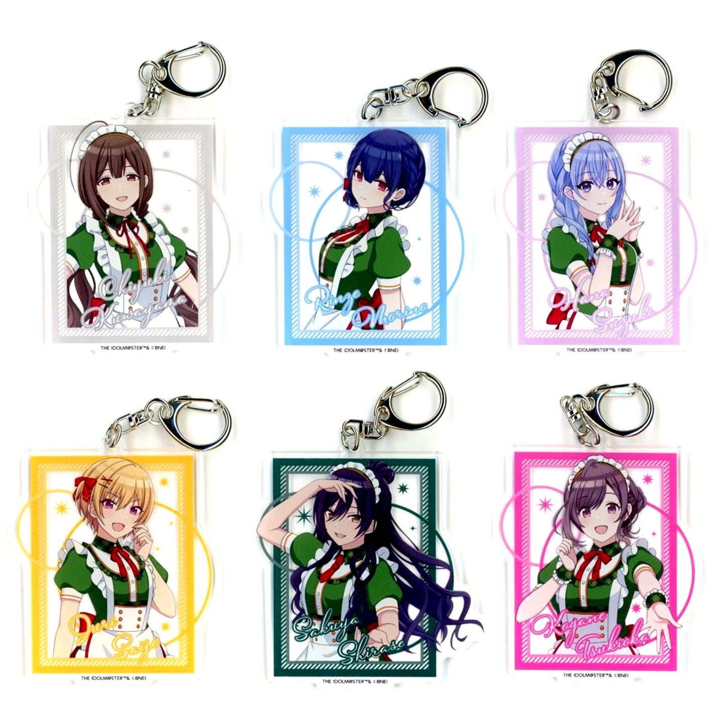 Set of 6 The Idolm@ster Shiny Colors Acrylic Keychain Seven Net Limited [USED]