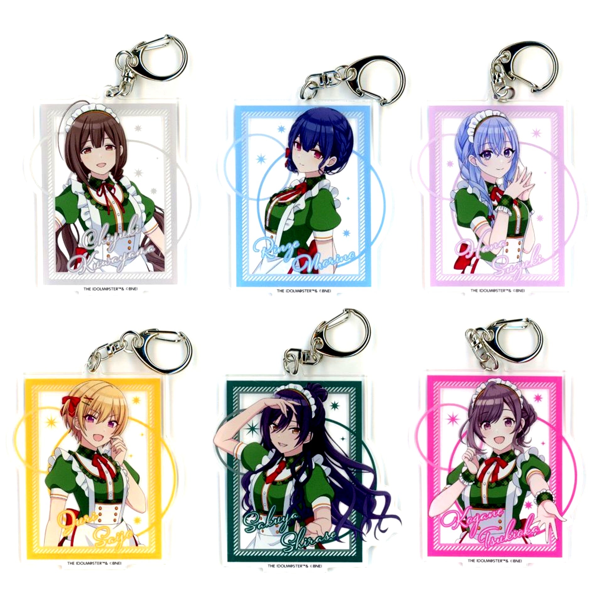 Set of 6 The Idolm@ster Shiny Colors Acrylic Keychain Seven Net Limited [USED]