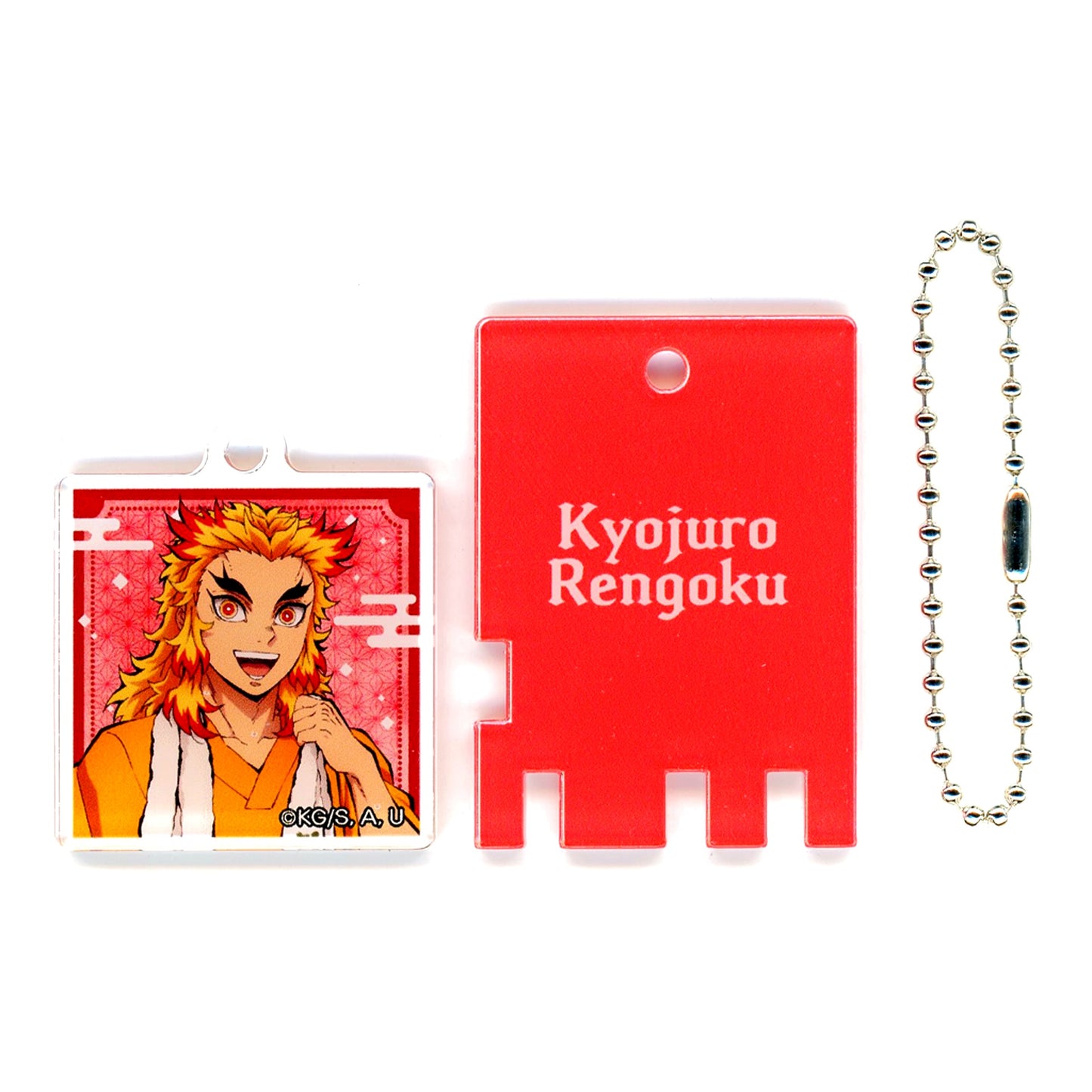 Kyojuro Rengoku Demon Slayer Kimetsu no Yaiba Gokurakuyu RAKU SPA 4th Lock Style Keychain [USED]
