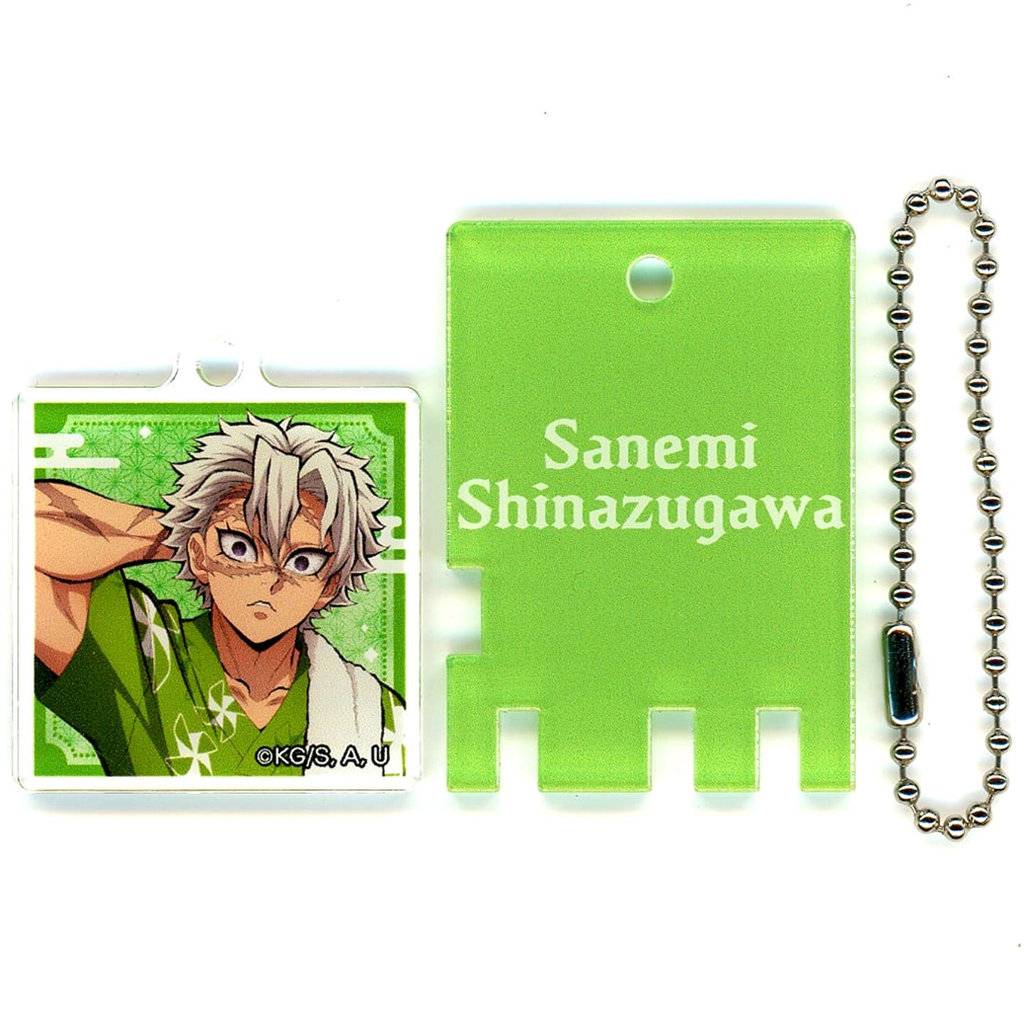 Sanemi Shinazugawa Demon Slayer x Gokurakuyu RAKU SPA 4th Totonoe! Everyone's Gokuraku Holiday Bathhouse Lock Style Keychain [USED]