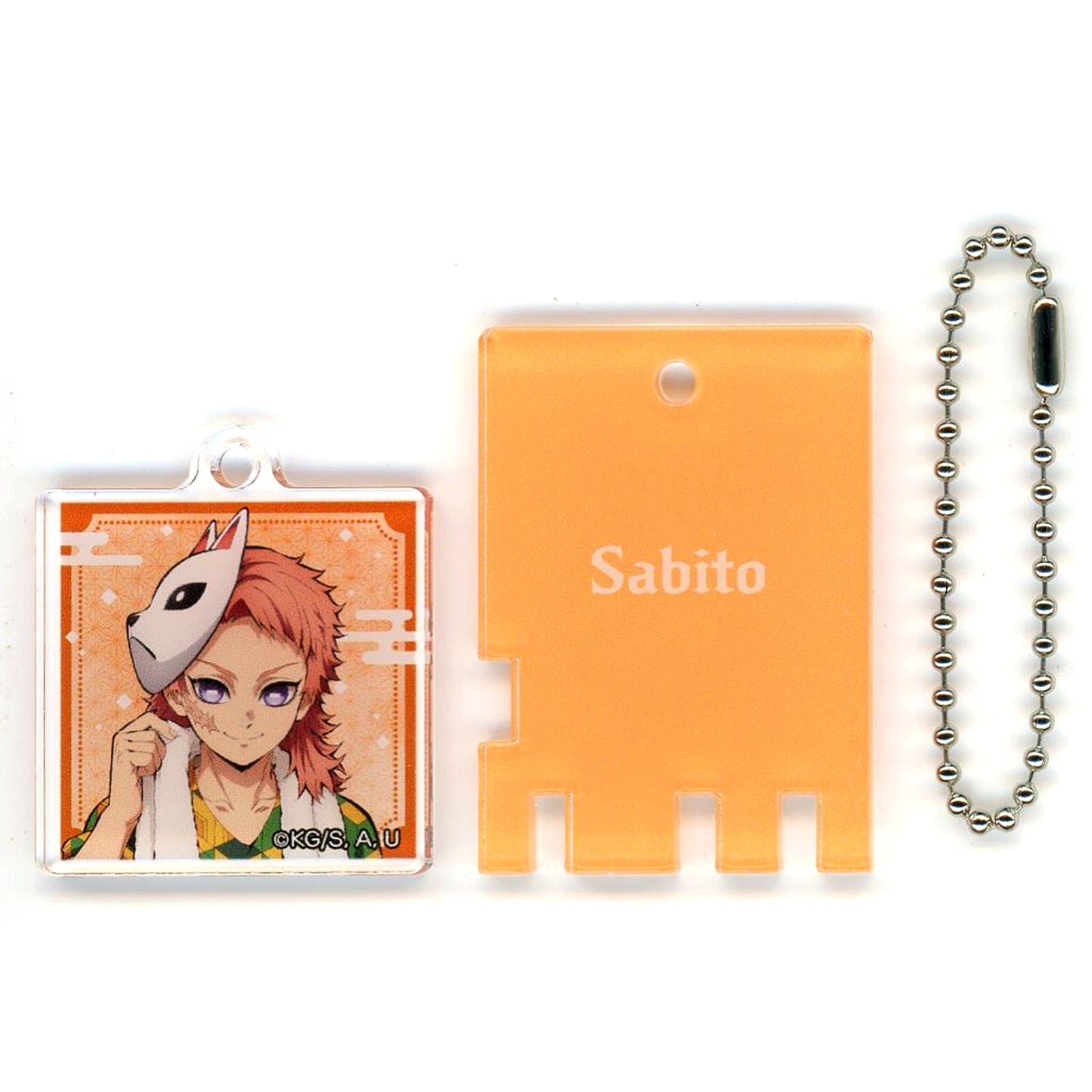 Sabito Demon Slayer Bathhouse Lock Style Keychain Gokurakuyu RAKU SPA 4th Totonoe! Minna de Gokuraku na Kyujitsu [USED]