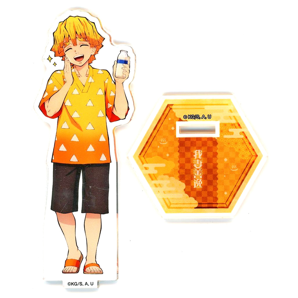 Zenitsu Agatsuma After Bath Acrylic Stand Demon Slayer x Gokurakuyu RAKU SPA 4th Totanoe! Everyone's Relaxing Holiday [USED]