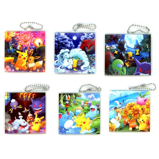 Set of 6 Pokemon Acrylic Keychain [USED]