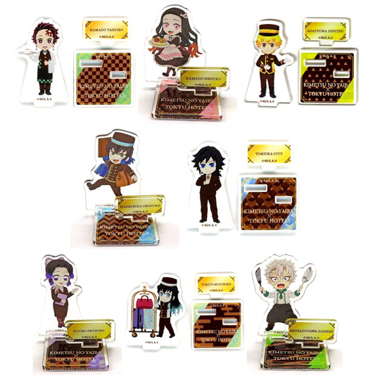 Set of 8 Demon Slayer: Kimetsu no Yaiba x Tokyu Hotels Special Buffet 2025 Acrylic Stand [USED]