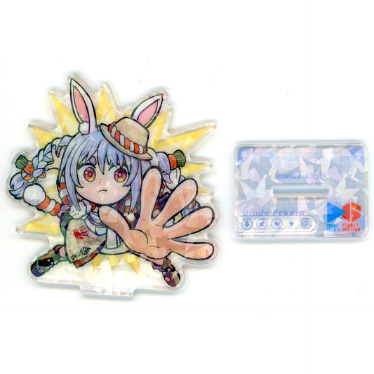 Usada Pekora Hologram Trading Acrylic Stand Capcom Cafe x Street Fighter 6 x Virtual YouTuber Hololive 1st [USED]