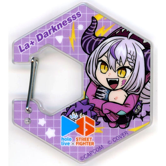 Laplus Darknesss Mini Character Virtual YouTuber Hololive x Street Fighter 6 x Capcom Cafe Part 1 Trading Acrylic Carabiner [USED]