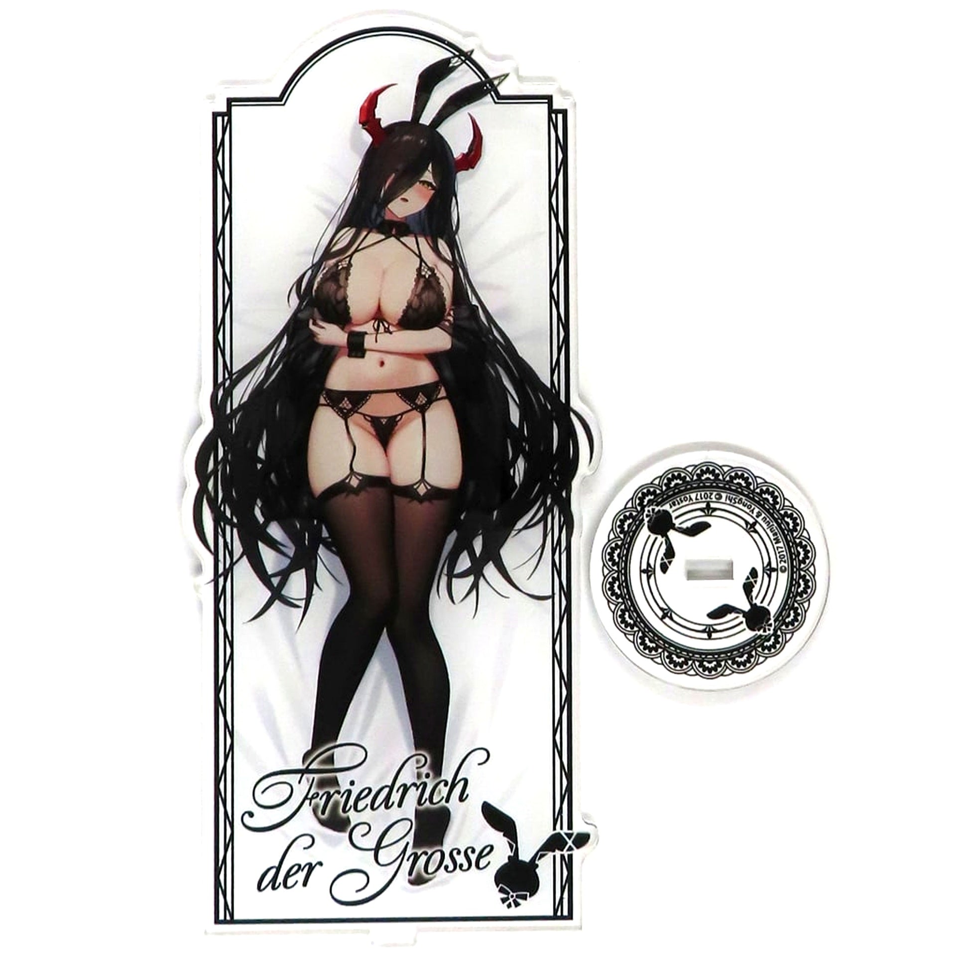 Friedrich der Grosse D-2 Prize BIG Acrylic Stand MAGIC Kuji Azur Lane Bunny Night Commander and Rabbit Dream [USED]
