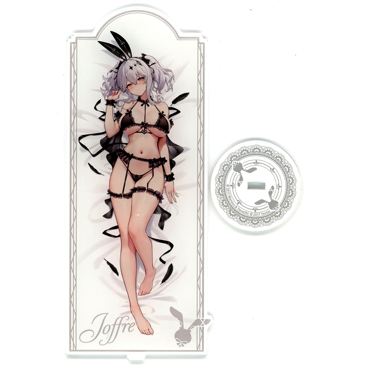 Joffre Expression Diff Version BIG Acrylic Stand MAGIC Kuji Azur Lane Bunny Night Commander and Rabbit Dream Special Bonus 15 Times Purchase Bonus Item [USED]
