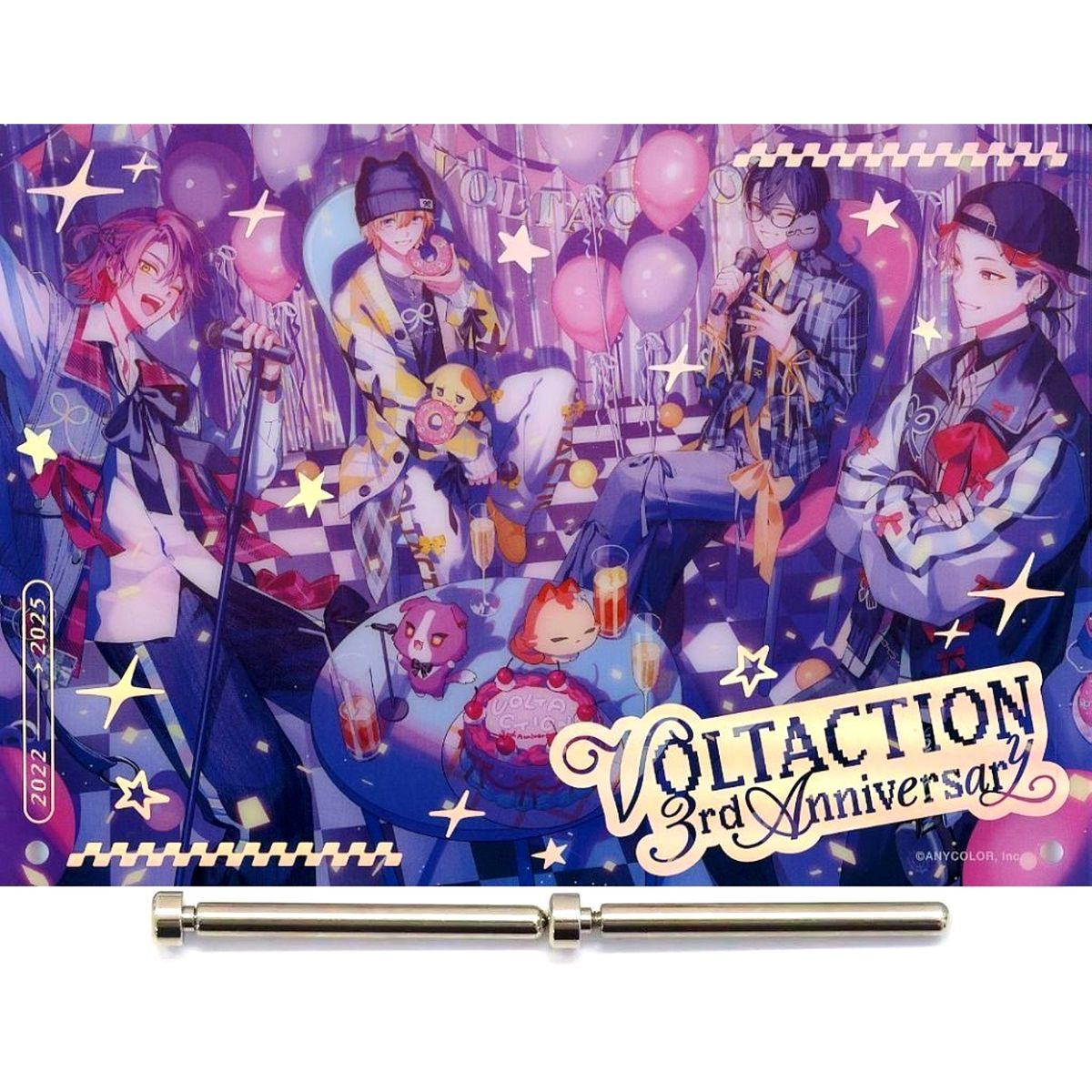 VOLTACTION Foil Stamped Acrylic Panel Virtual YouTuber Nijisanji 3rd Anniversary [USED]