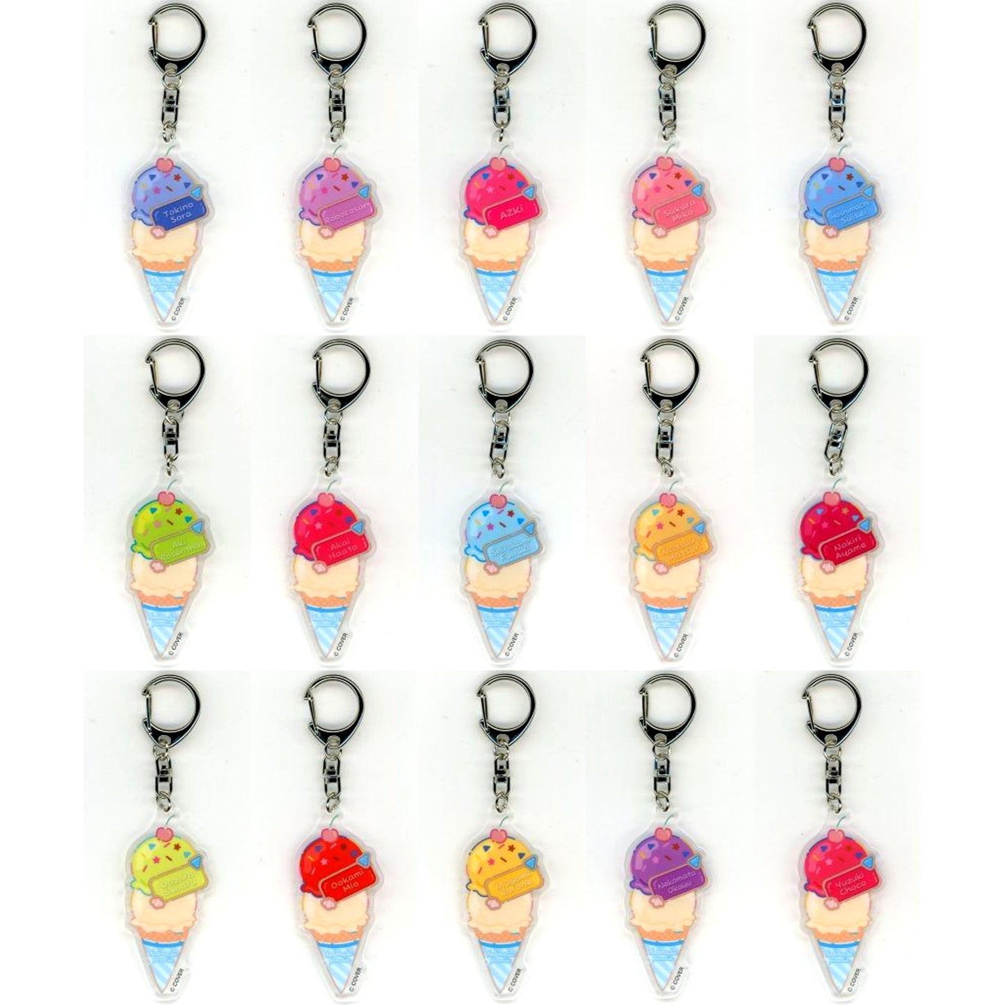 Set of 15 Hololive Random Acrylic Charm A Holo Natsu Paradise [USED]