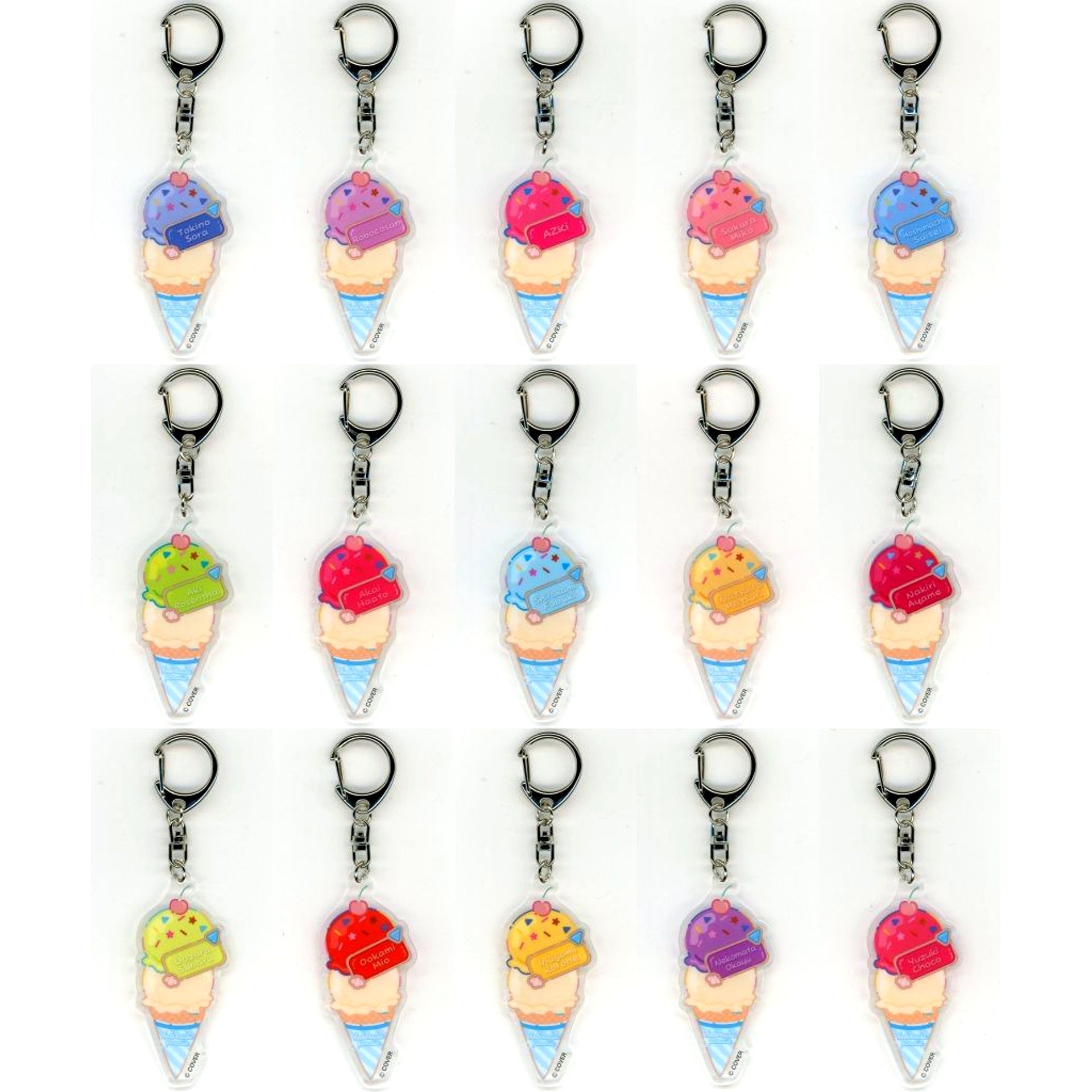 Set of 15 Hololive Random Acrylic Charm A Holo Natsu Paradise [USED]