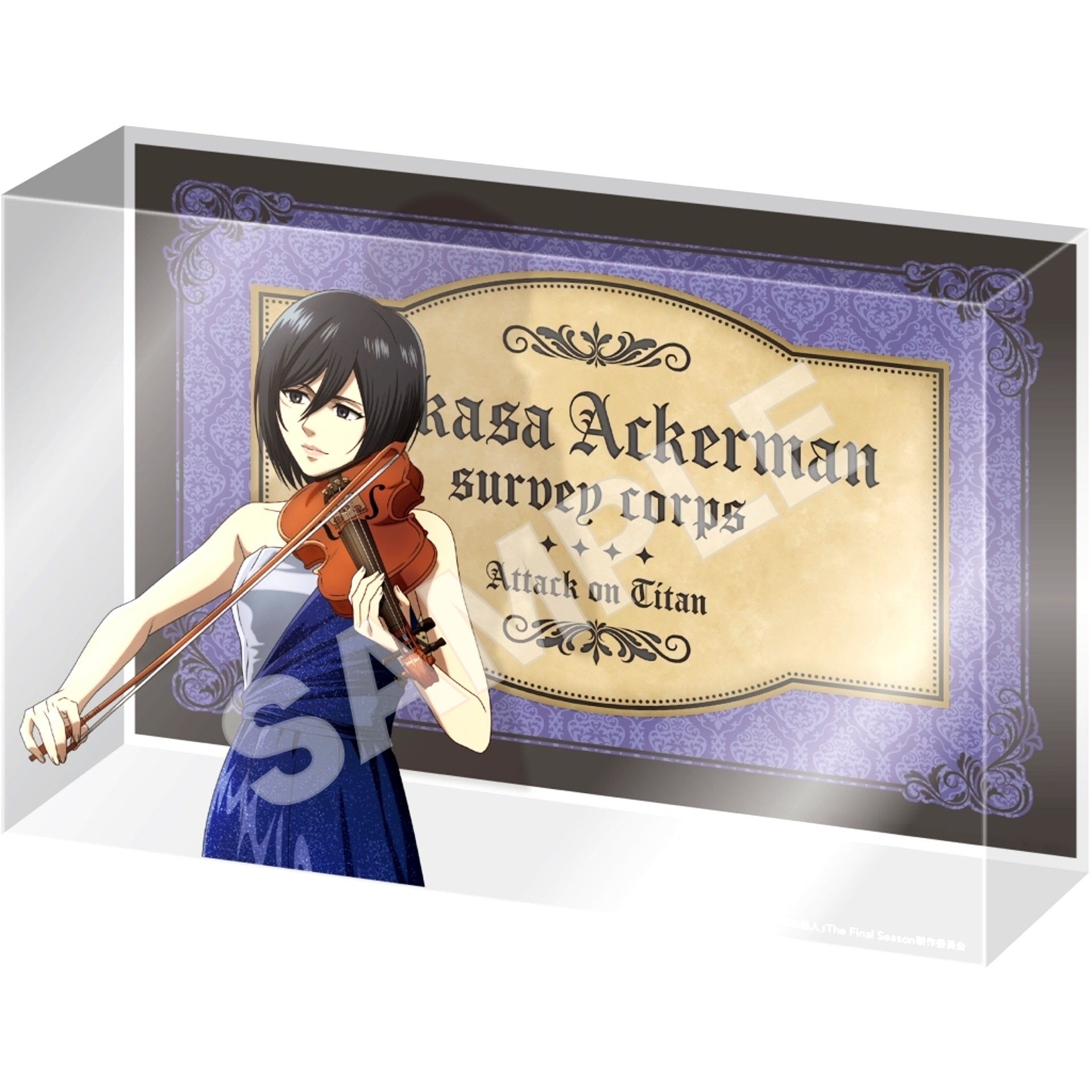 Mikasa Ackerman Attack on Titan Crystal Art Board Quartet Ver. 2 [USED]