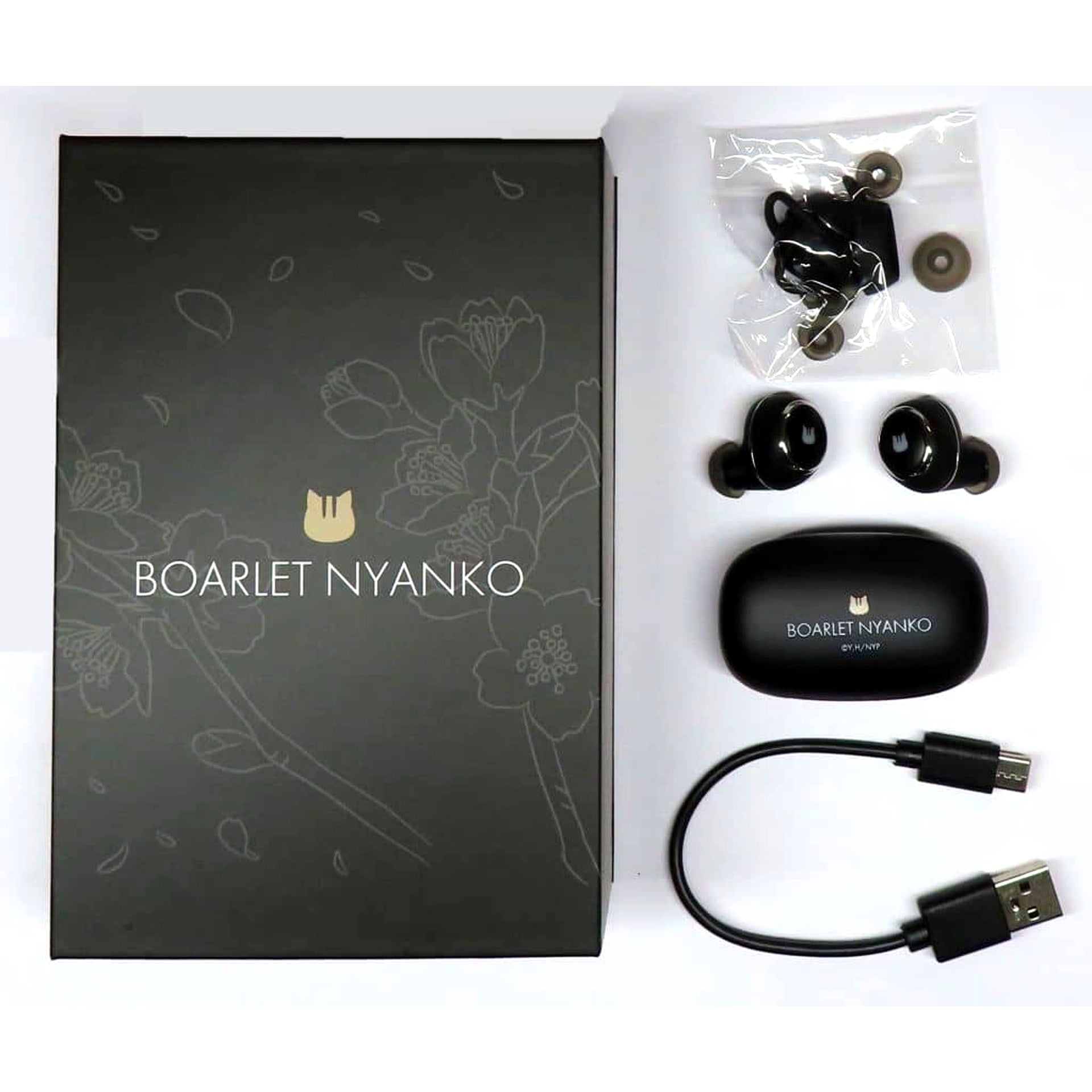 Nyanko-sensei Natsume's Book of Friends Black Model Wireless Earbuds ANIMA AOW01 x ONKYO [USED]