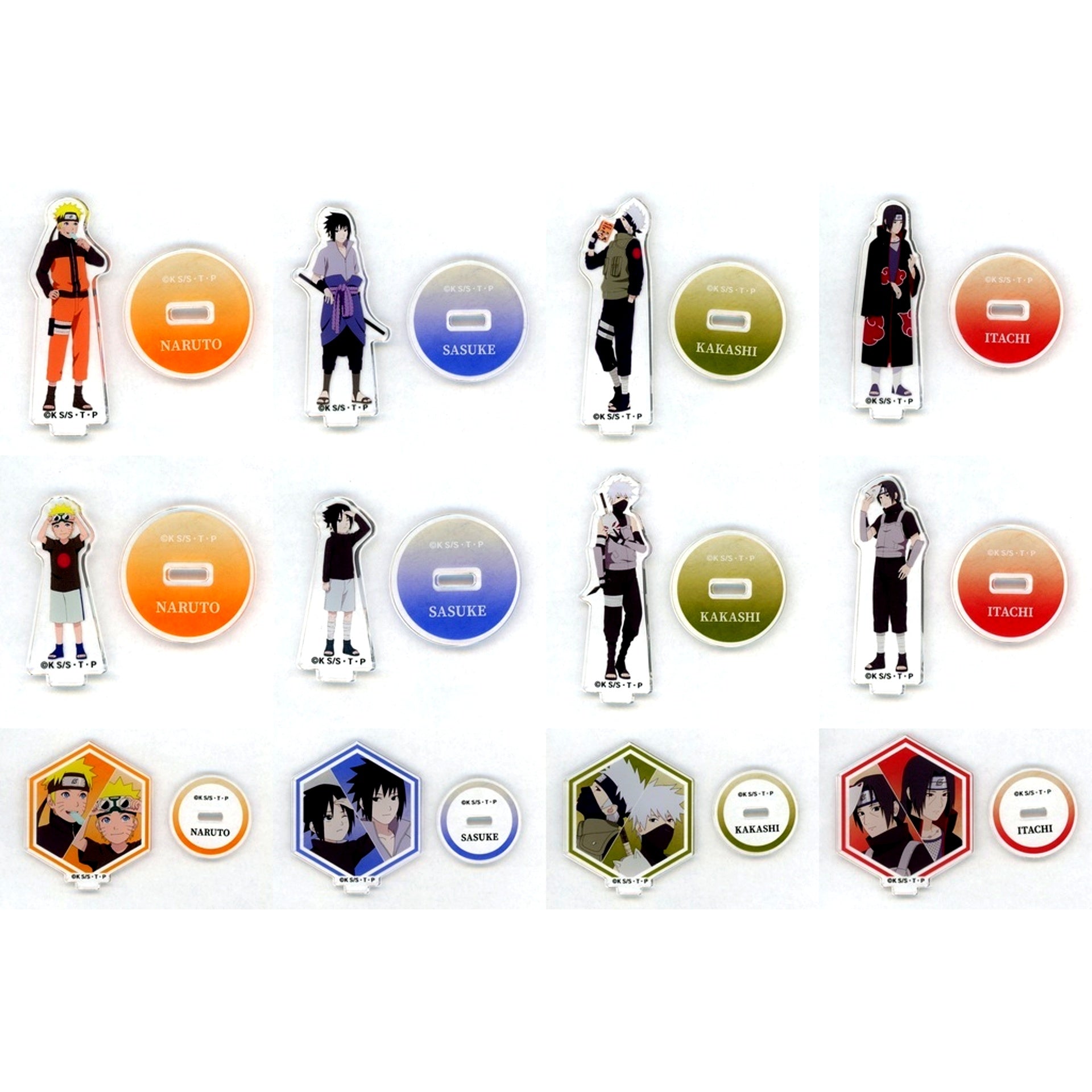 Set of 12 Naruto Shippuden Illustration Past and Present Ver. Trading Acrylic Stand Vol. 2 [USED]